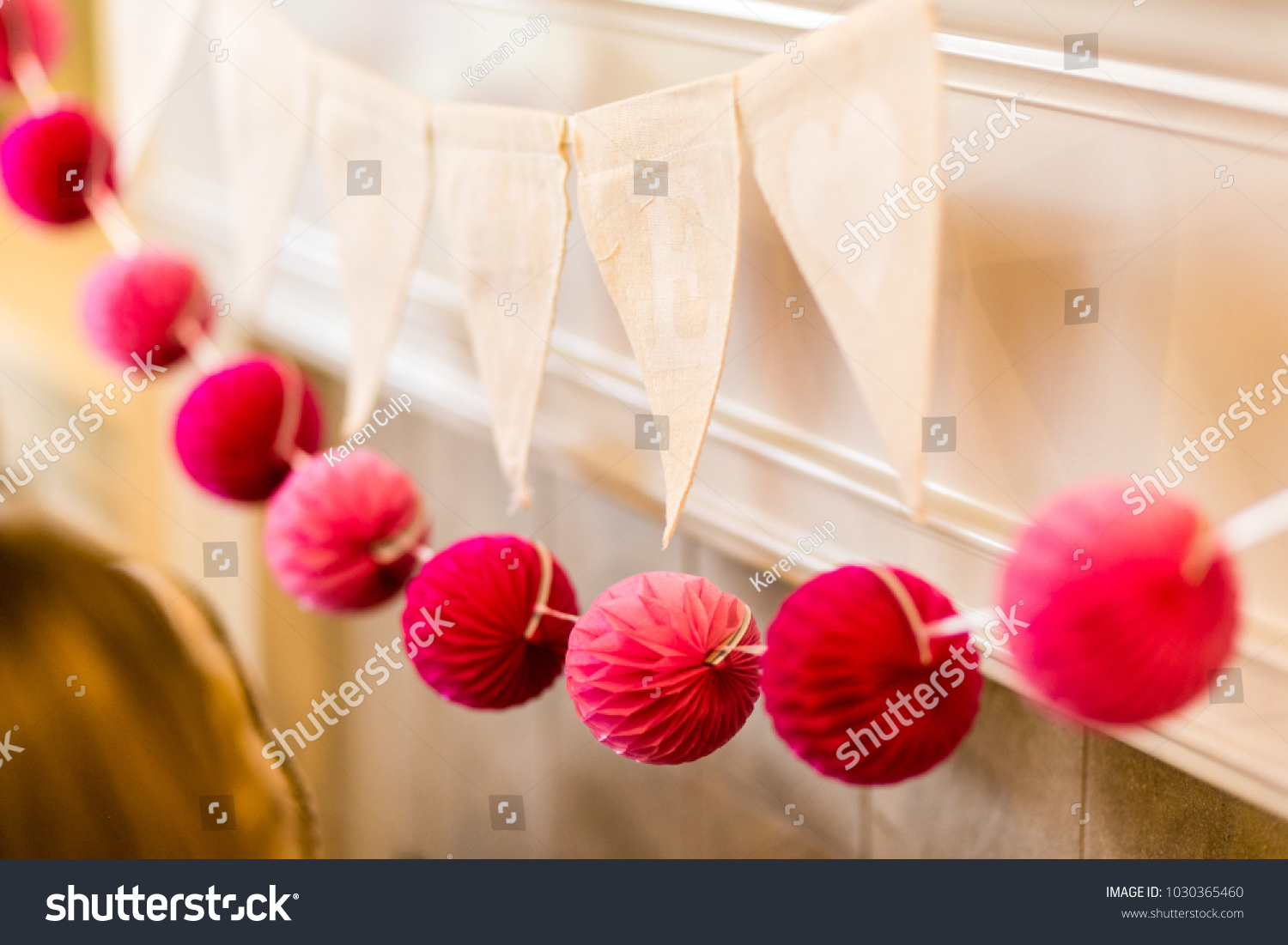 tissue paper ball garland