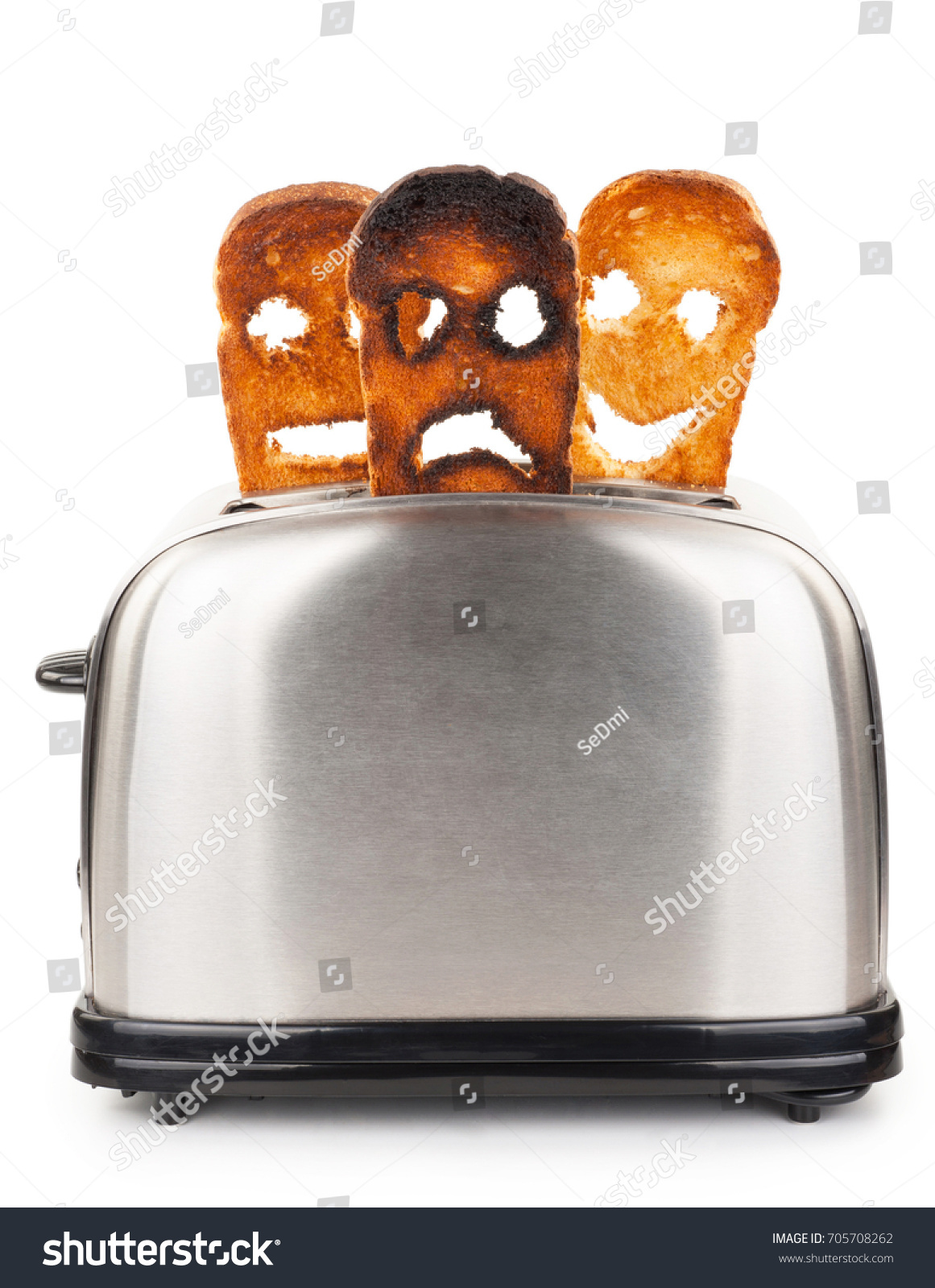 Toasts Smiley Face Toaster Stock Photo 705708262 Shutterstock