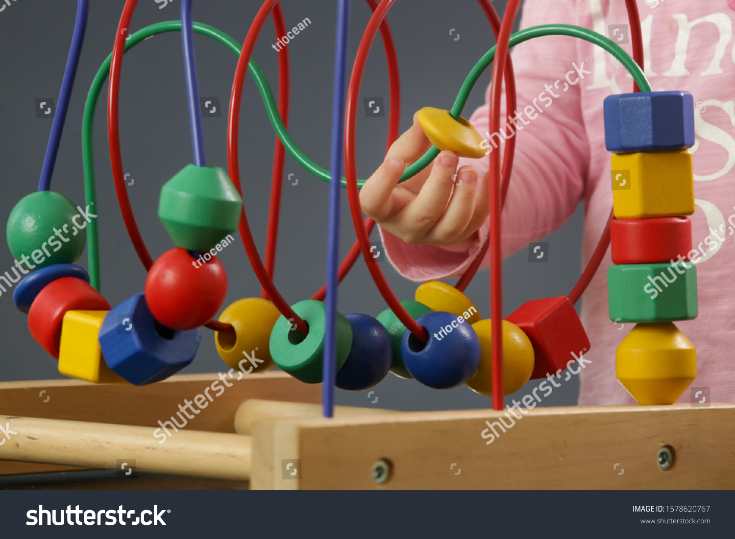 toddler toy beads on wire