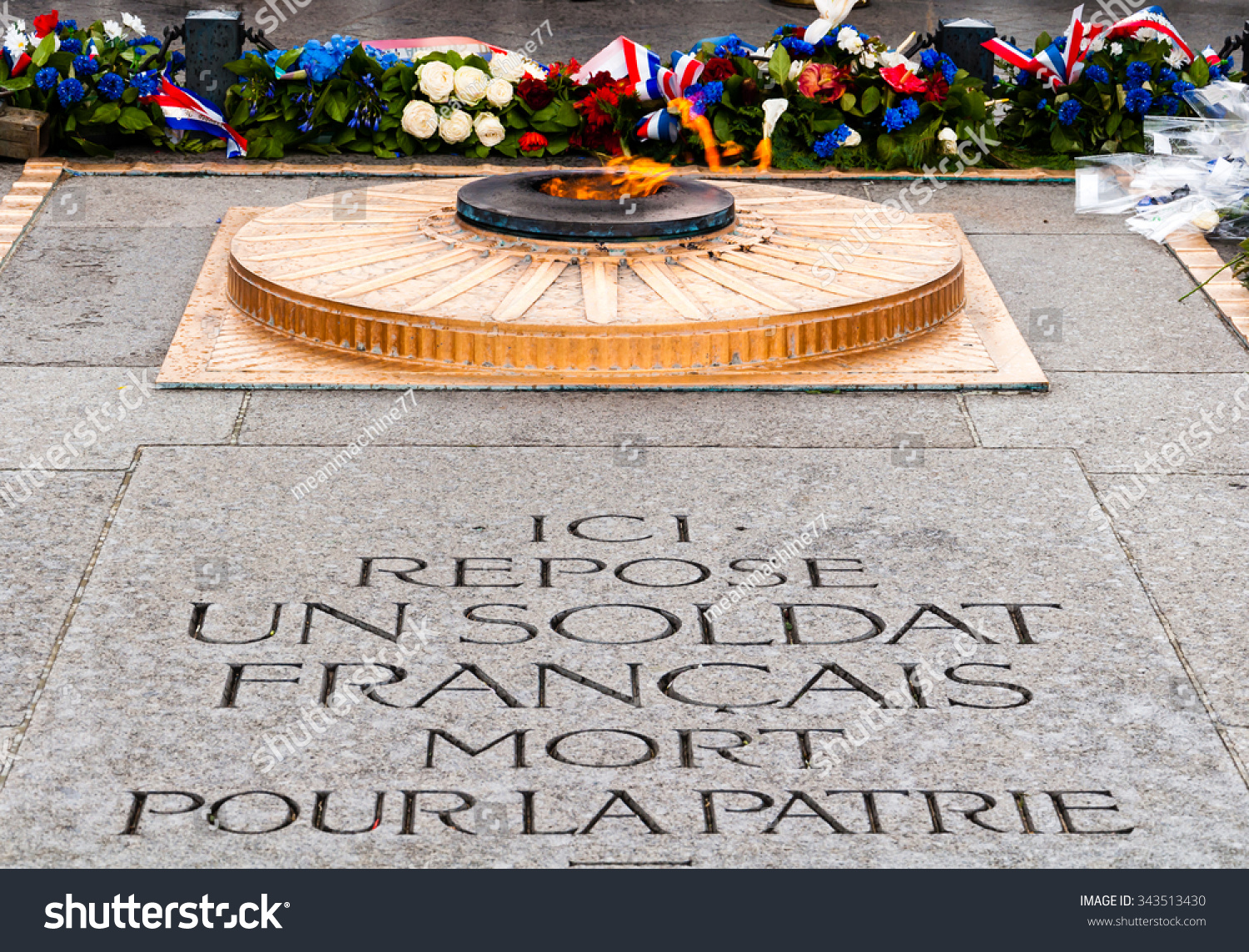 Tomb Unknown Soldier Paris Stock Photo 343513430 - Shutterstock