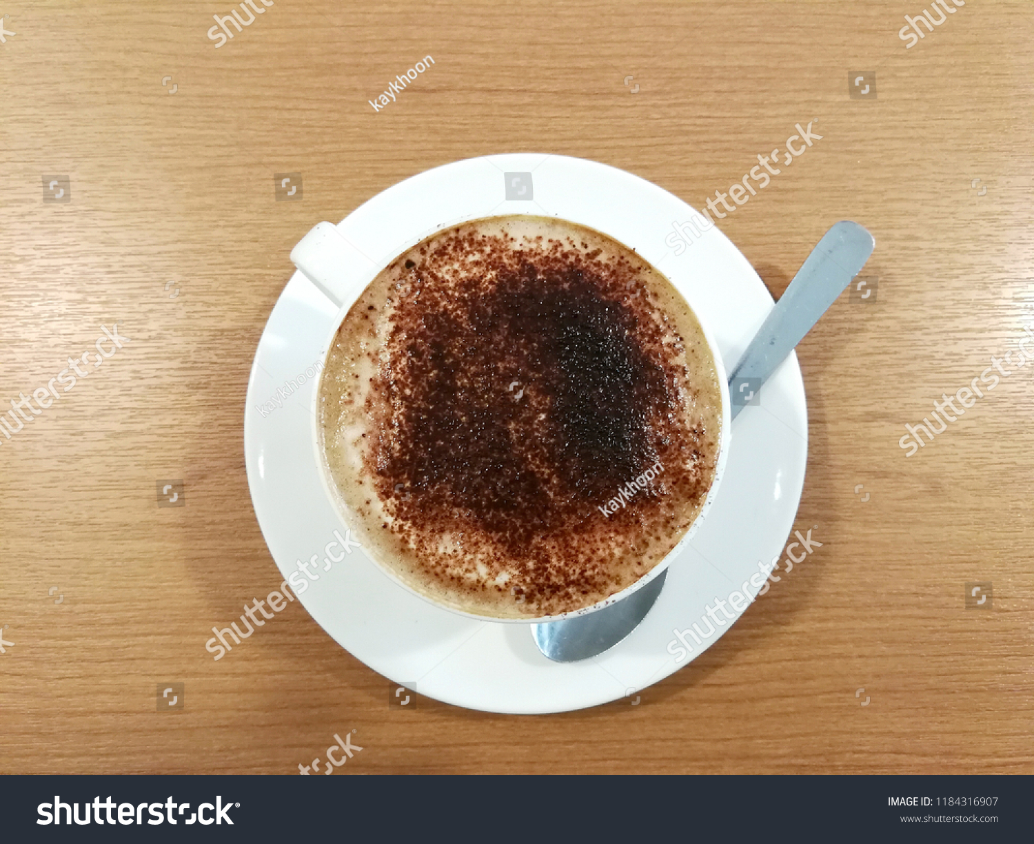 Top Down View Hot Mocha Drink Stock Photo 1184316907 | Shutterstock
