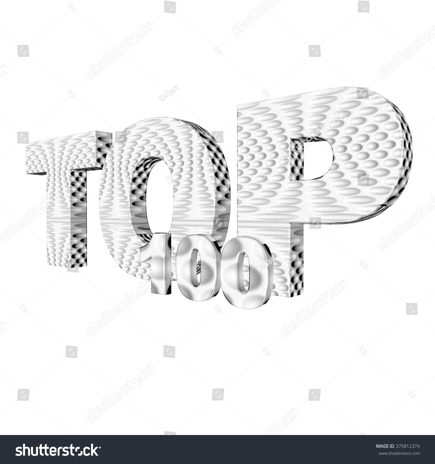 Top 100 On White Background Stock Illustration 375812374 | Shutterstock