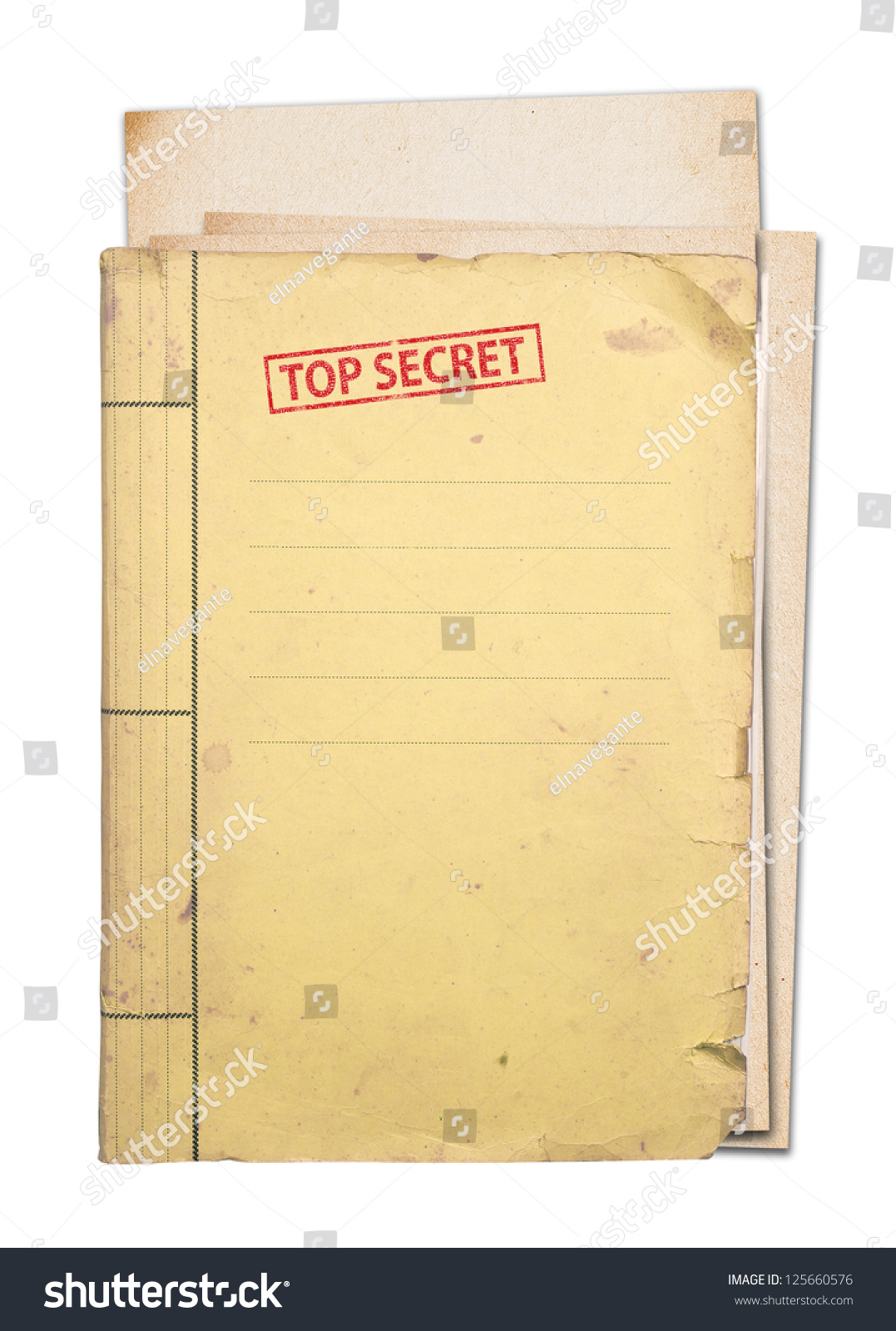 Top Secret Folder Isolated, Clipping Path. Stock Photo 125660576 ...