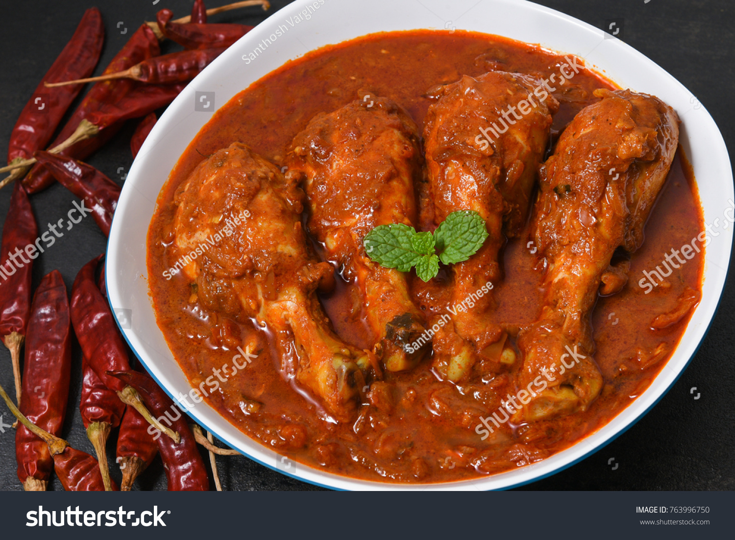Top View Kadai Chicken Karahi Curry Stock Photo Edit Now