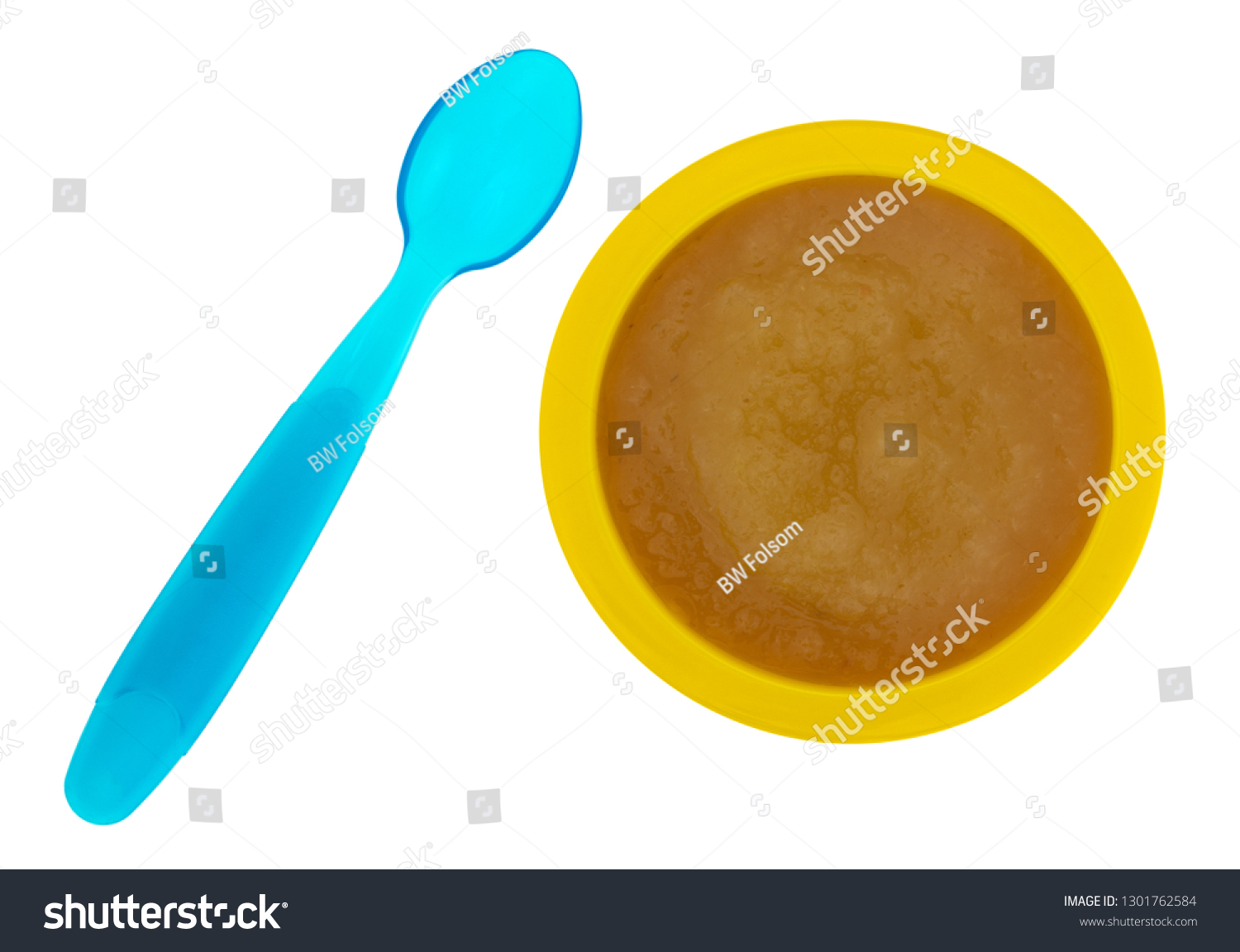 Download Top View Yellow Bowl Filled Applesauce Food And Drink Stock Image 1301762584 PSD Mockup Templates