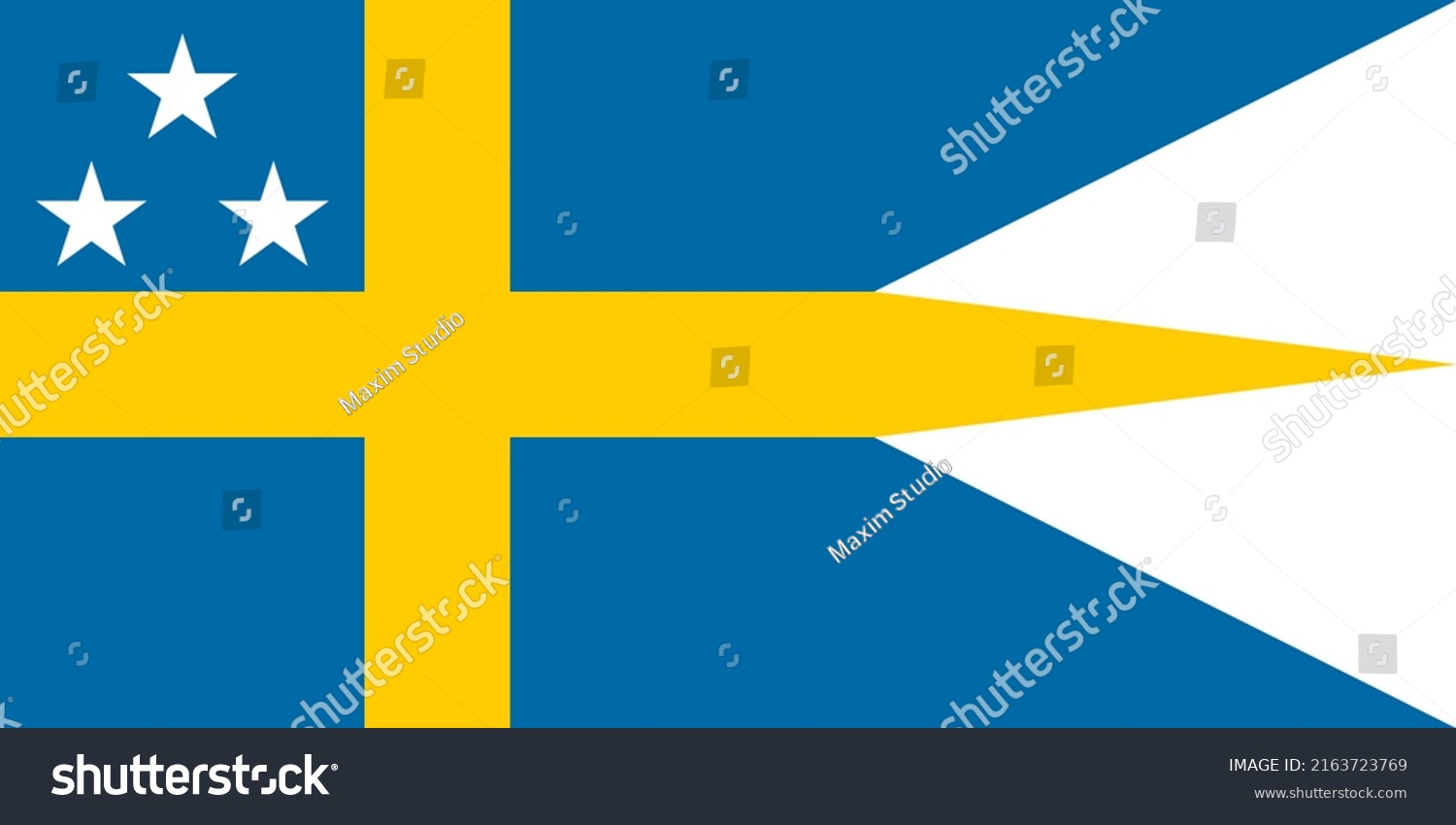 Top View Flag Naval Rank Sweden Stock Illustration 2163723769 ...