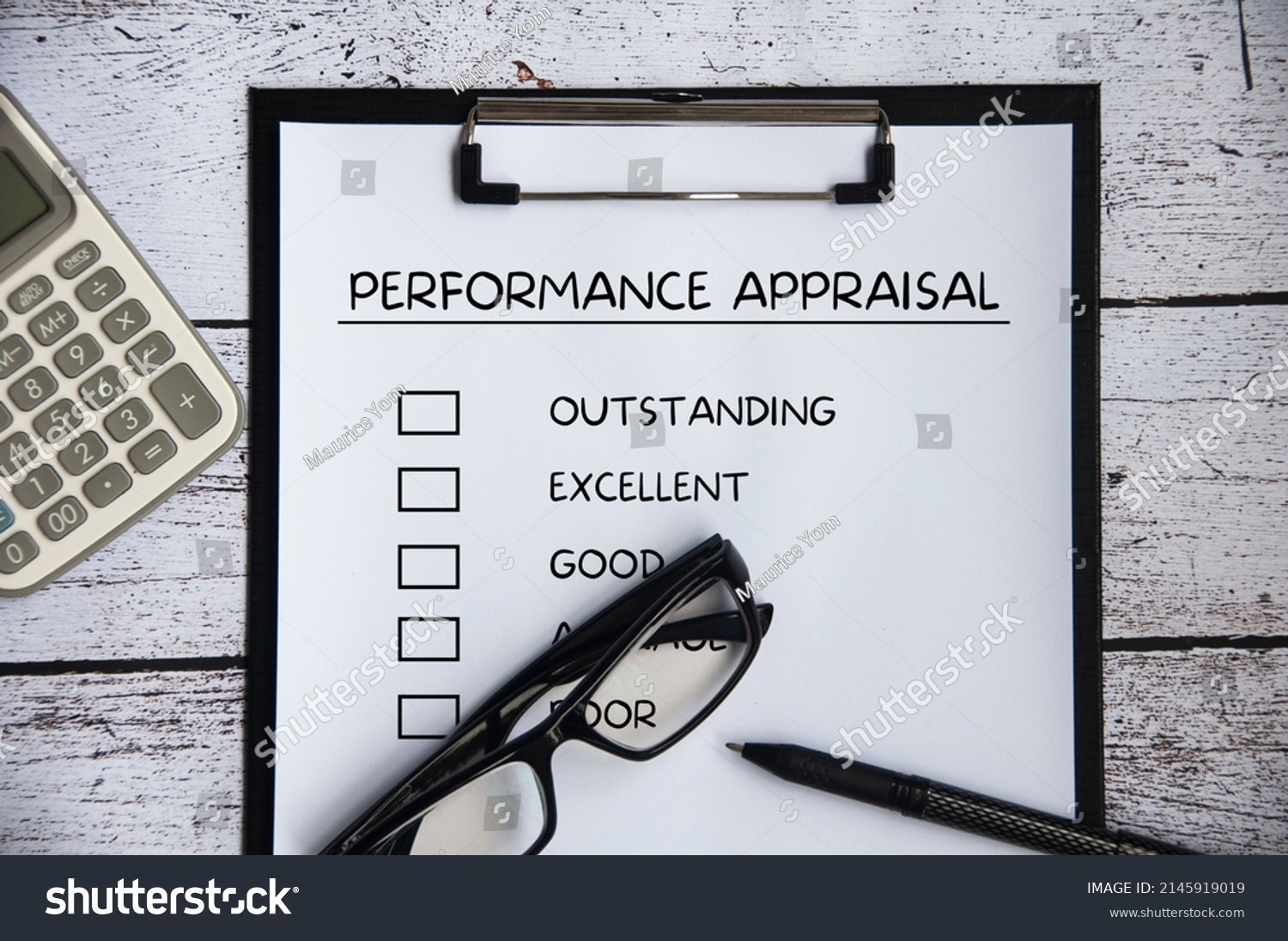 Top View Performance Appraisal Checklist On Stock Photo 2145919019 ...