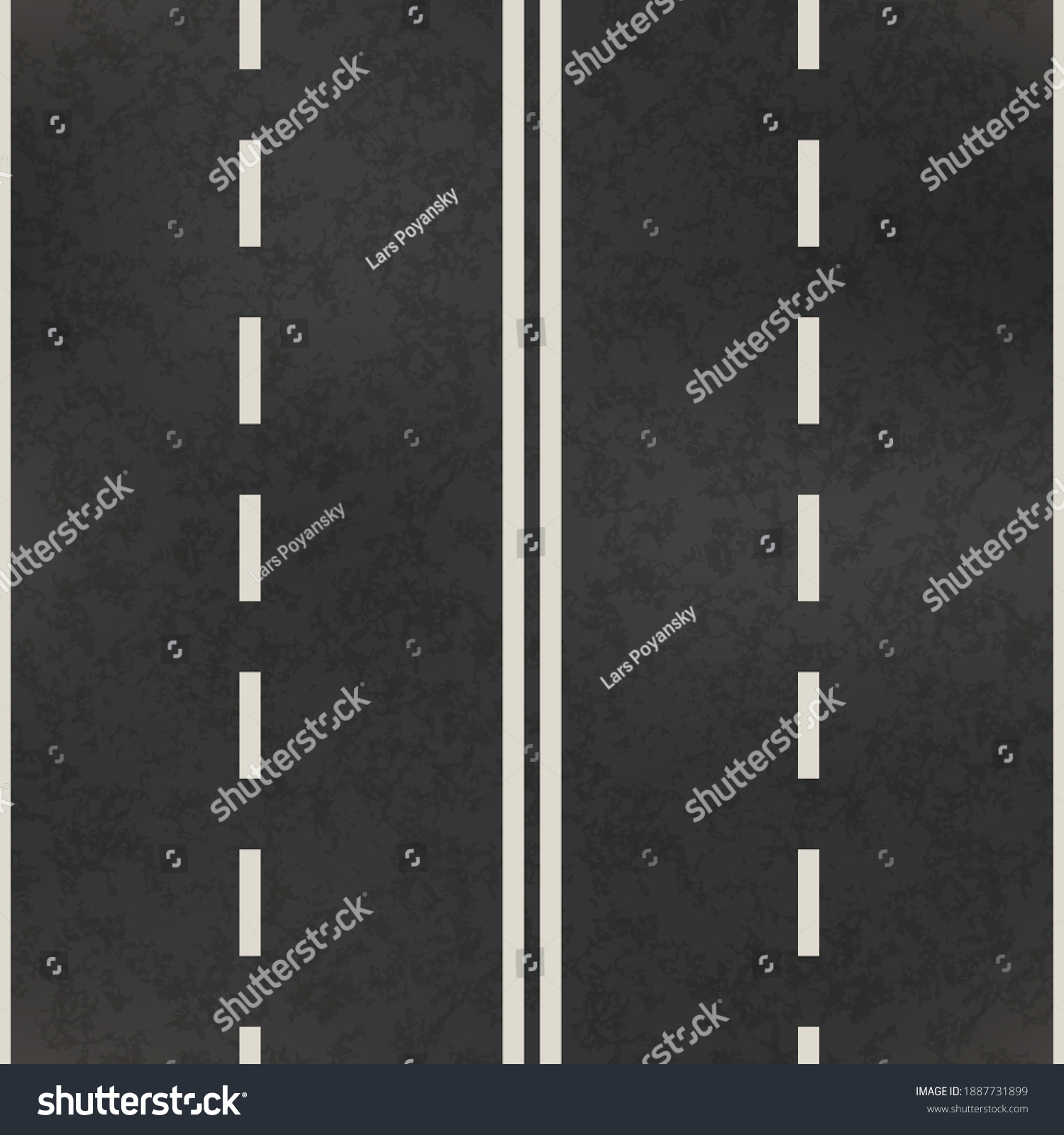 Top View Road Realistic Highway Seamless Stock Illustration 1887731899