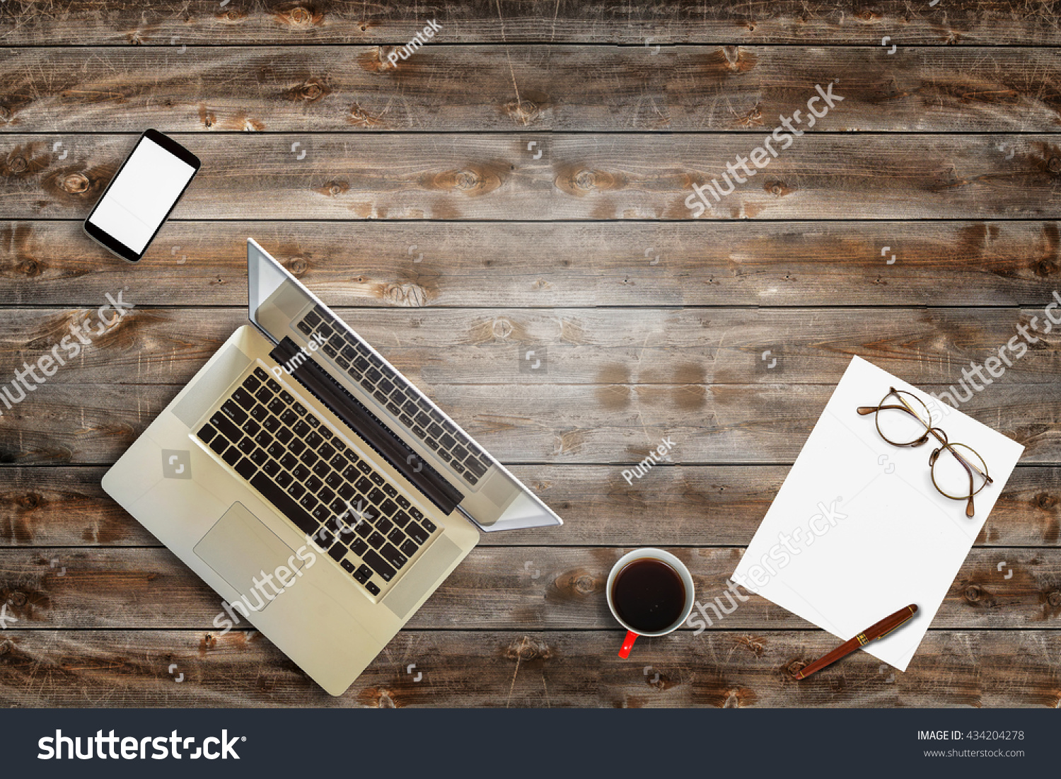 stock photo top view of stuff office desktop 434204278