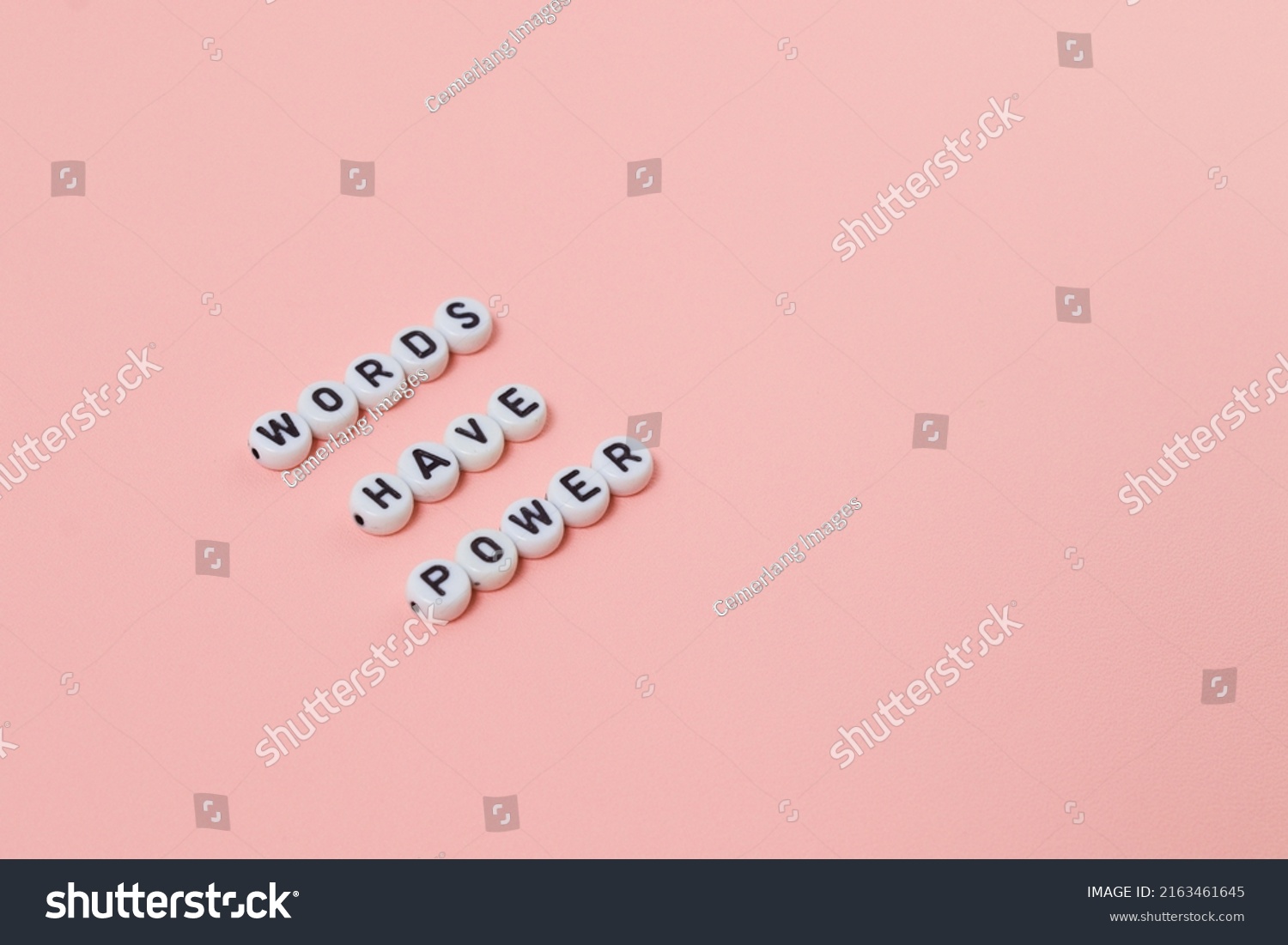 Top View Words Have Power Quotes Stock Photo 2163461645 | Shutterstock