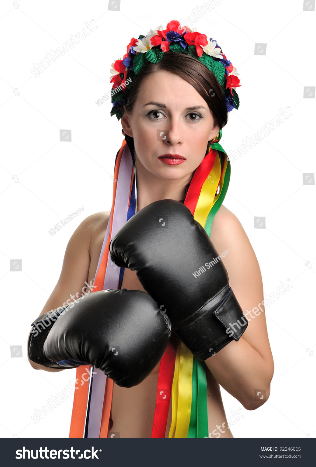 floral boxing gloves