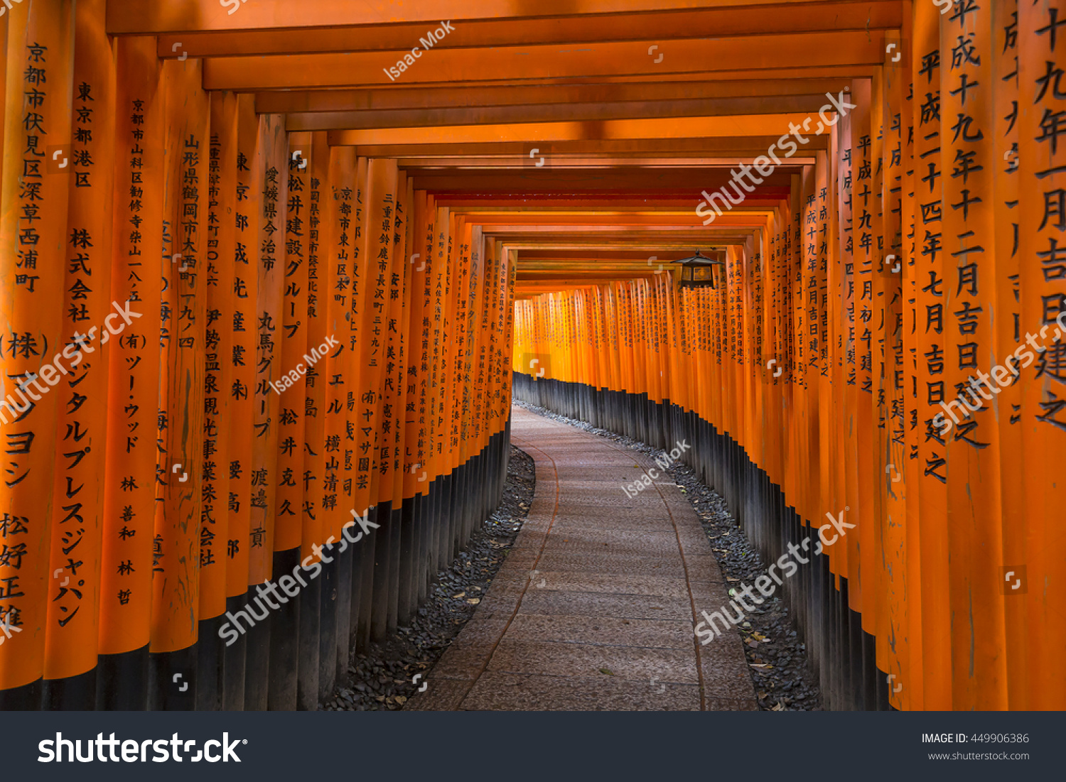 Torii Gates Path Fushimi Inaritaisha Shrine Stock Photo Edit Now