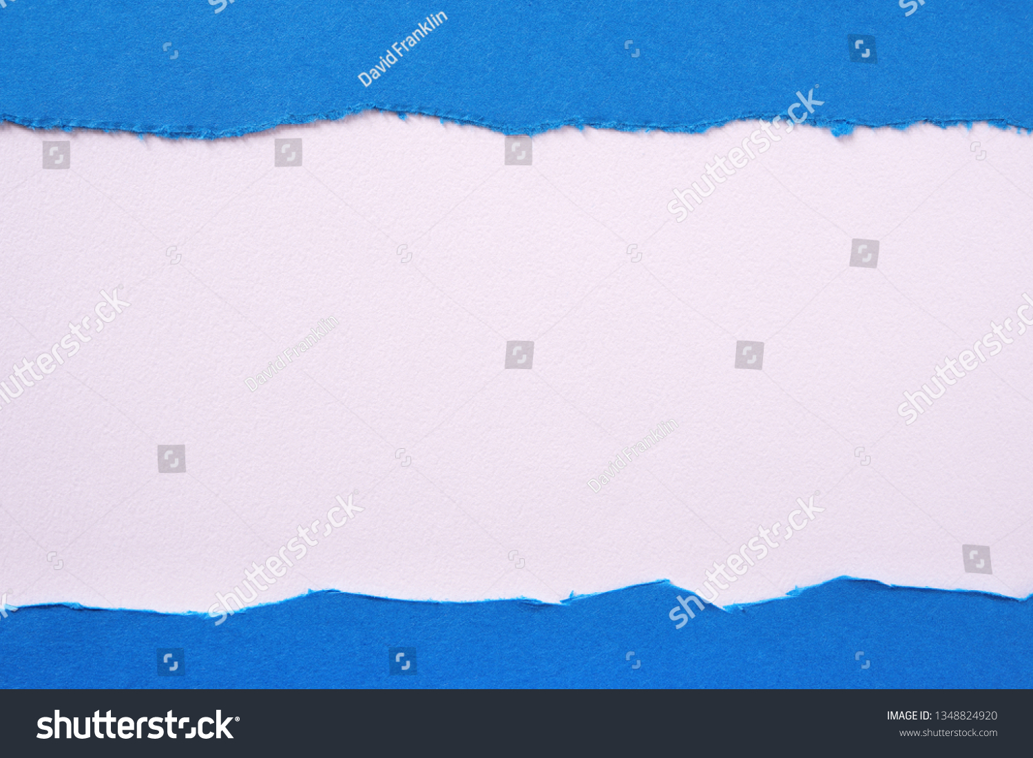 Torn Paper Blue Strip Untidy Edge Stock Photo 1348824920 | Shutterstock