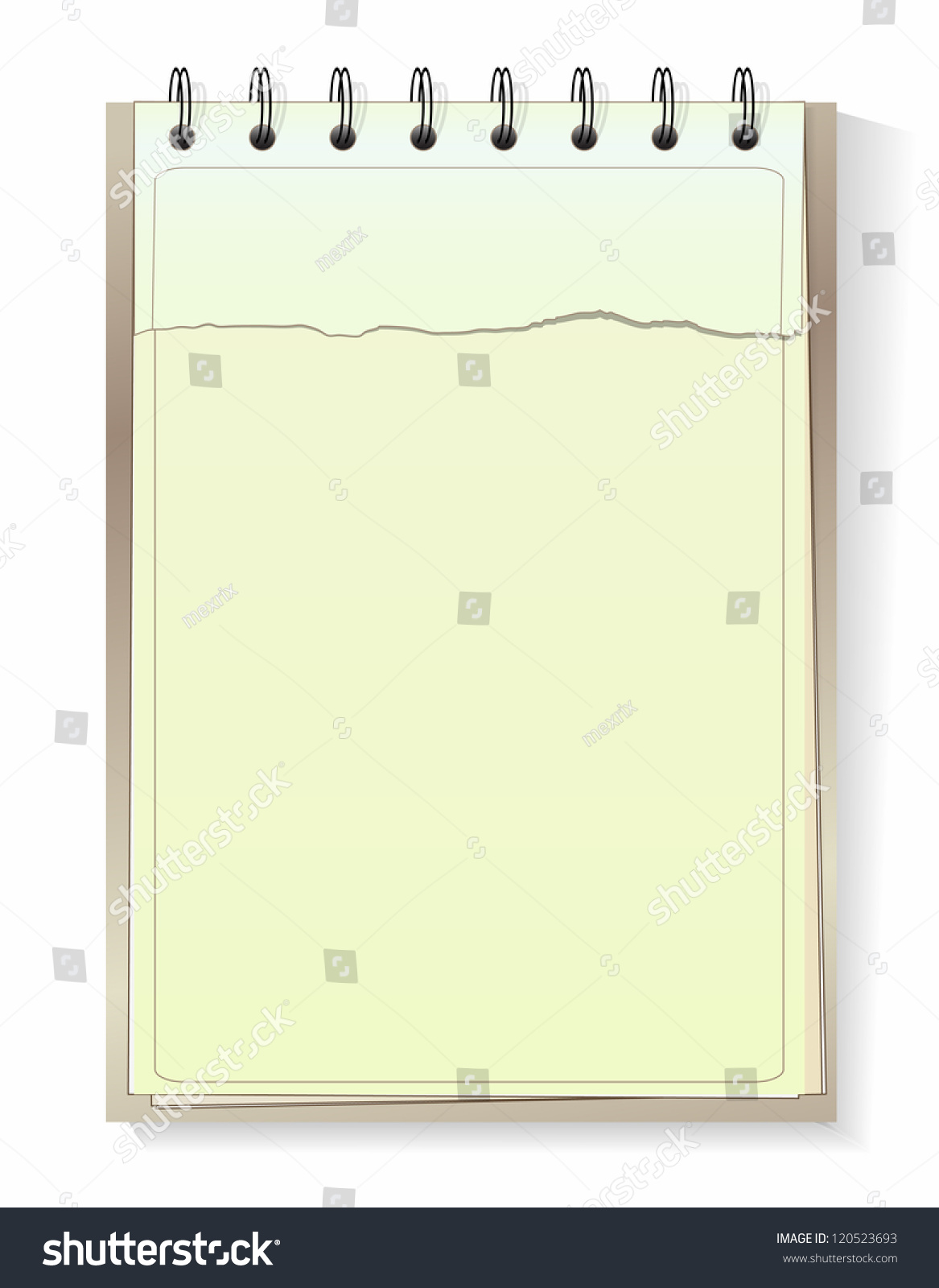 Torn Paper In Notebook, Jpeg Version Stock Photo 120523693 : Shutterstock