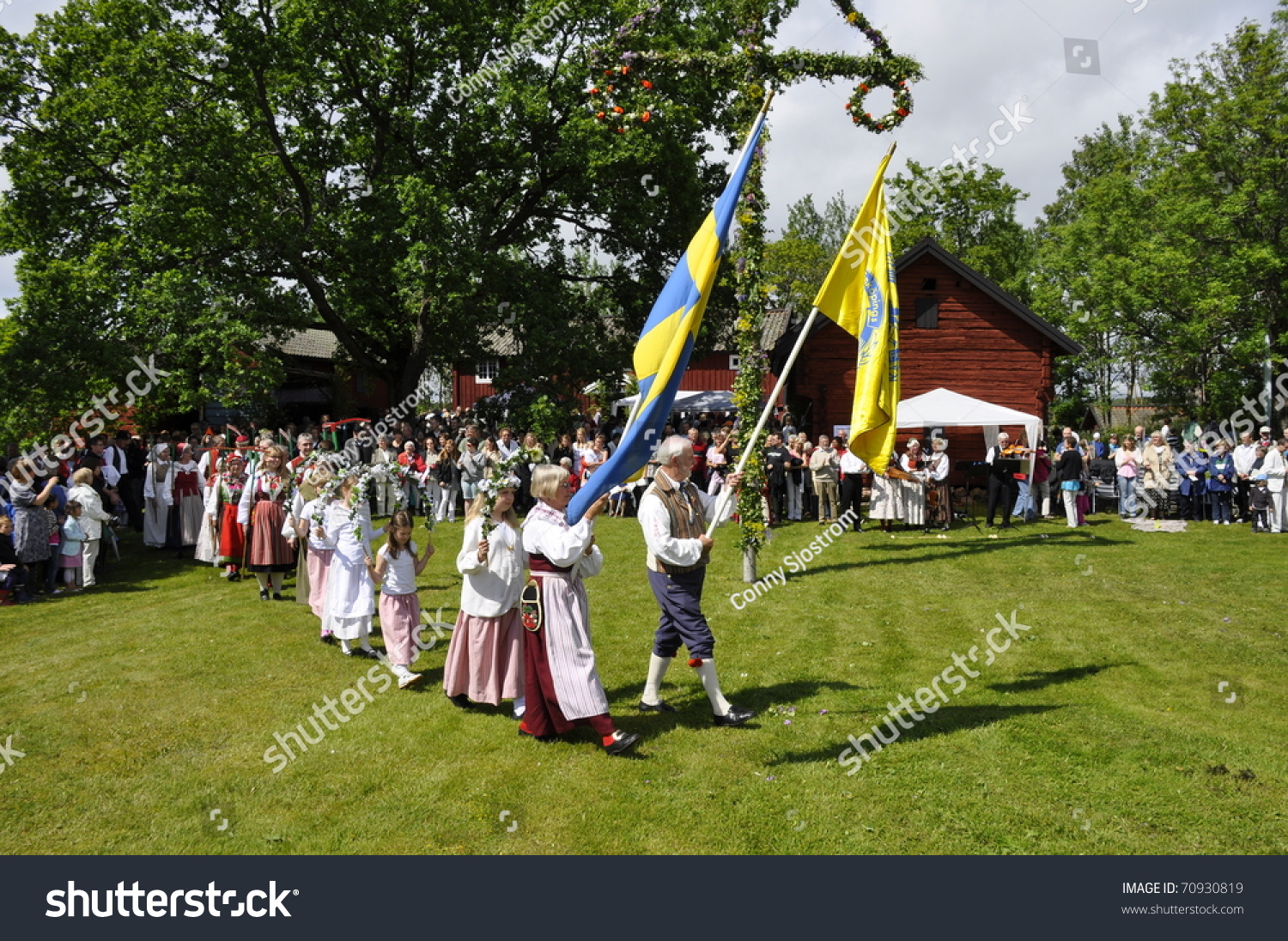 Torstuna, Sweden-June 19: Folklore Ensemble Of Sweden In Traditional ...