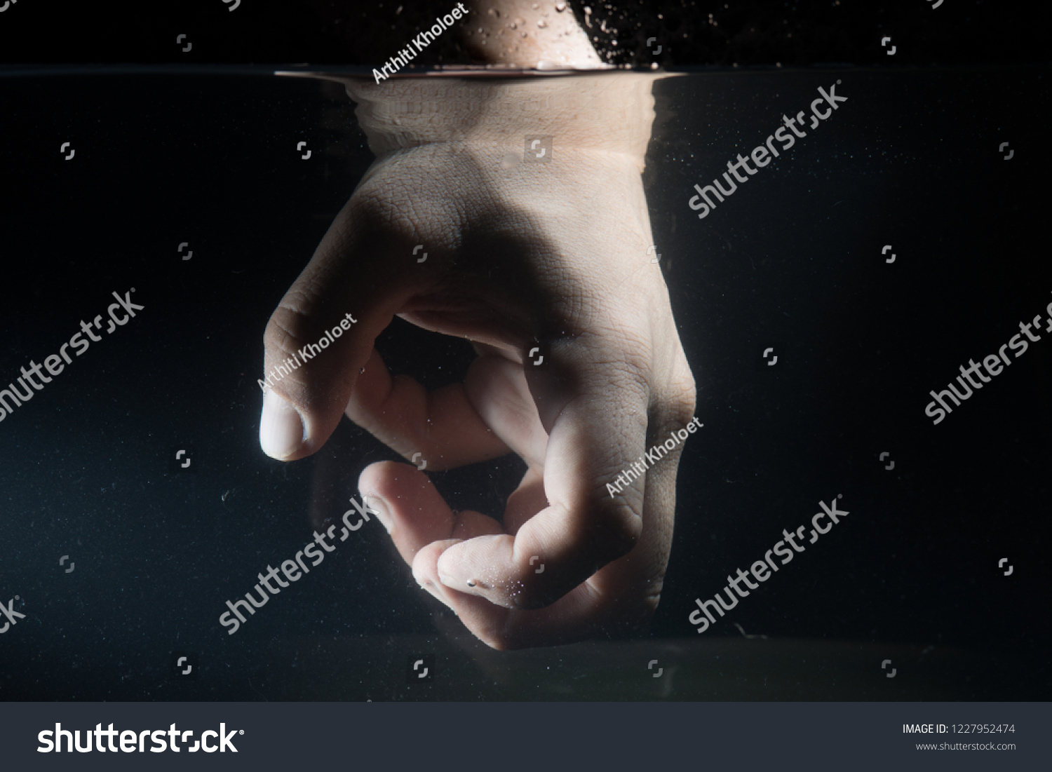 Torture Hand Underwater Darkness Background Stock Photo (Edit Now ...