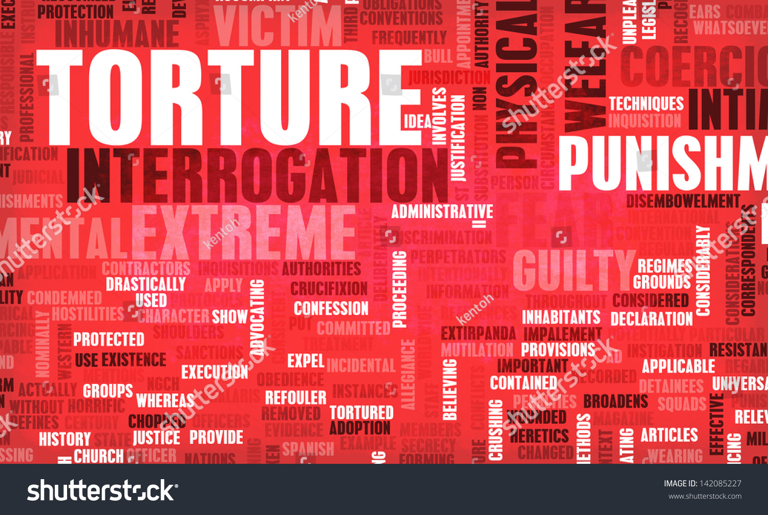 Torture Interrogation Extreme Punishment ภาพประกอบสต็อก 142085227