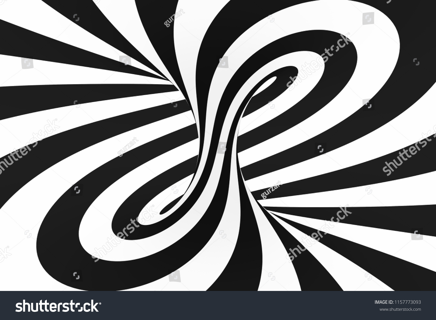 Torus Optical 3d Illusion Raster Illustration Stock Illustration 1157773093