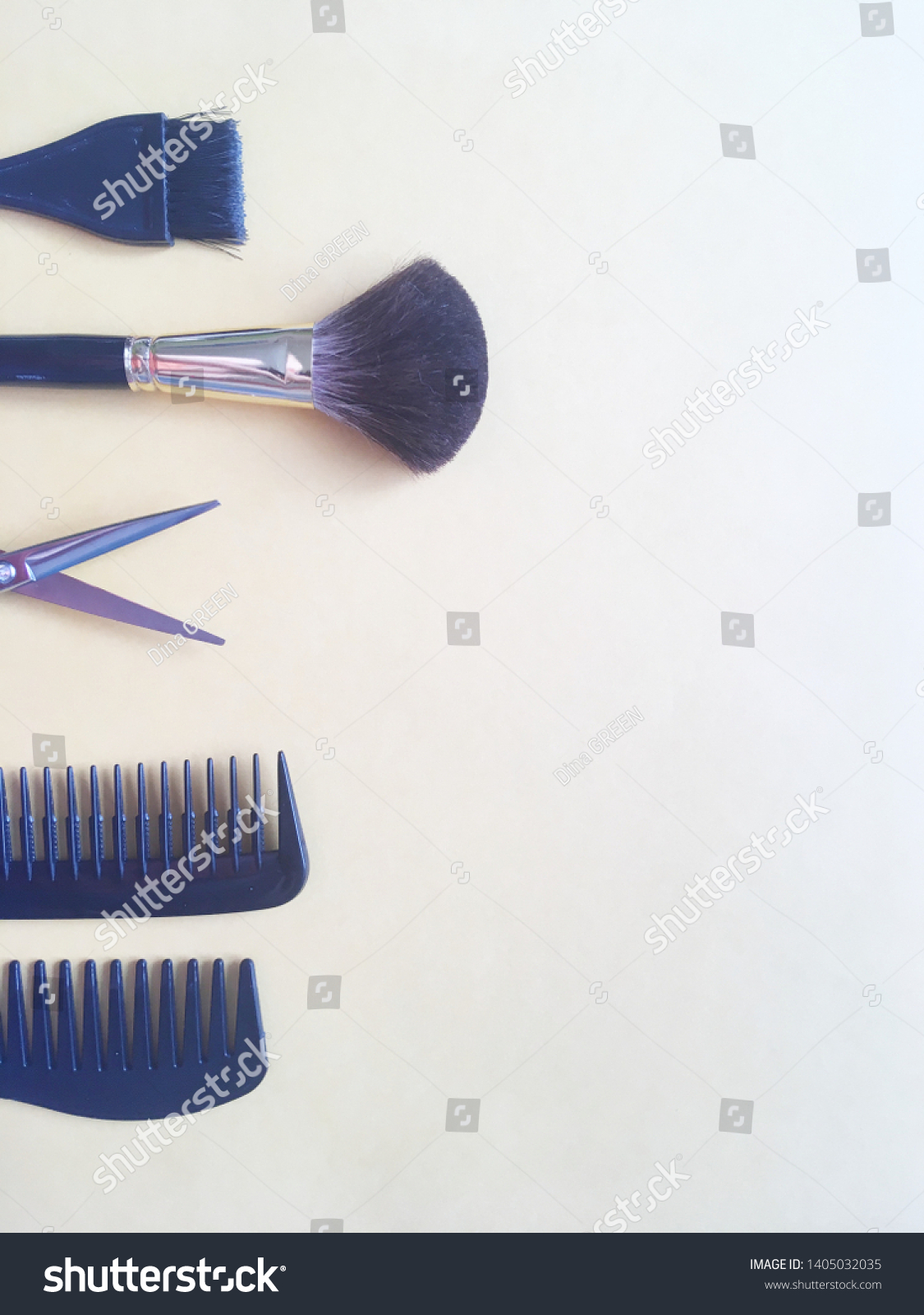 Download Towel Scissors Comb Tools Barber Hairdresser Stock Photo Edit Now 1405032035