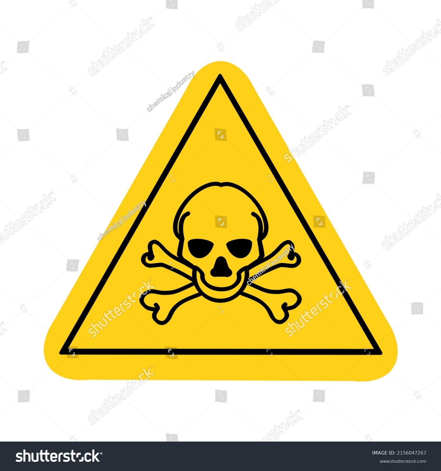 Toxic Symbol Used Warn Hazards Symbols Stock Illustration 2156047267 ...