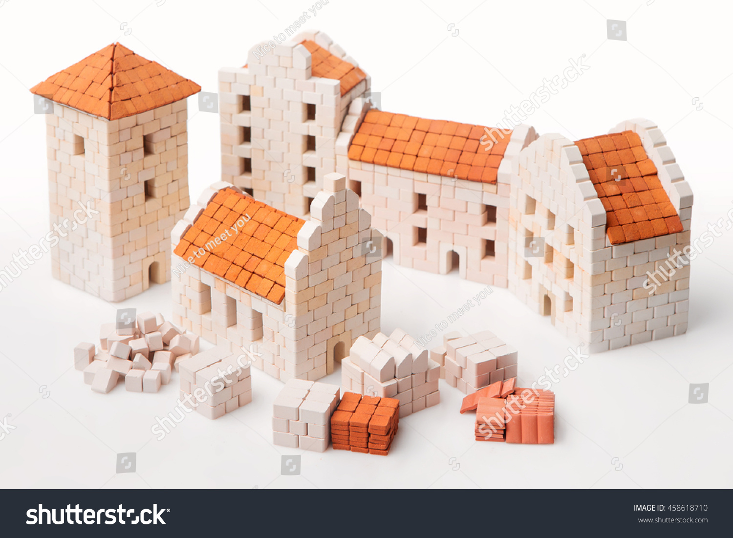 mini clay houses