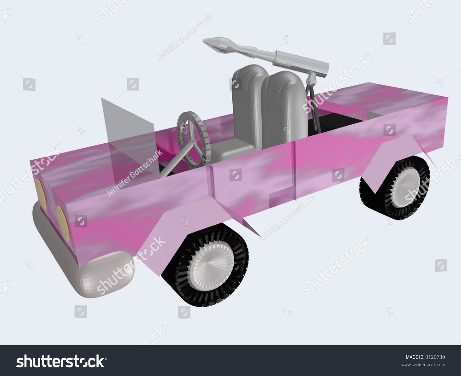 toy pink jeep