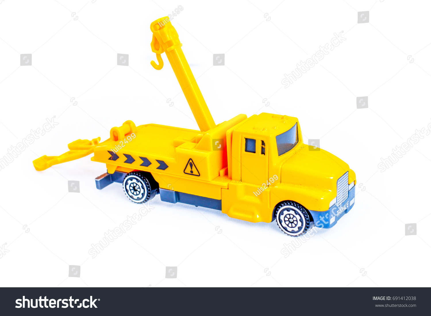 yellow tow truck toy