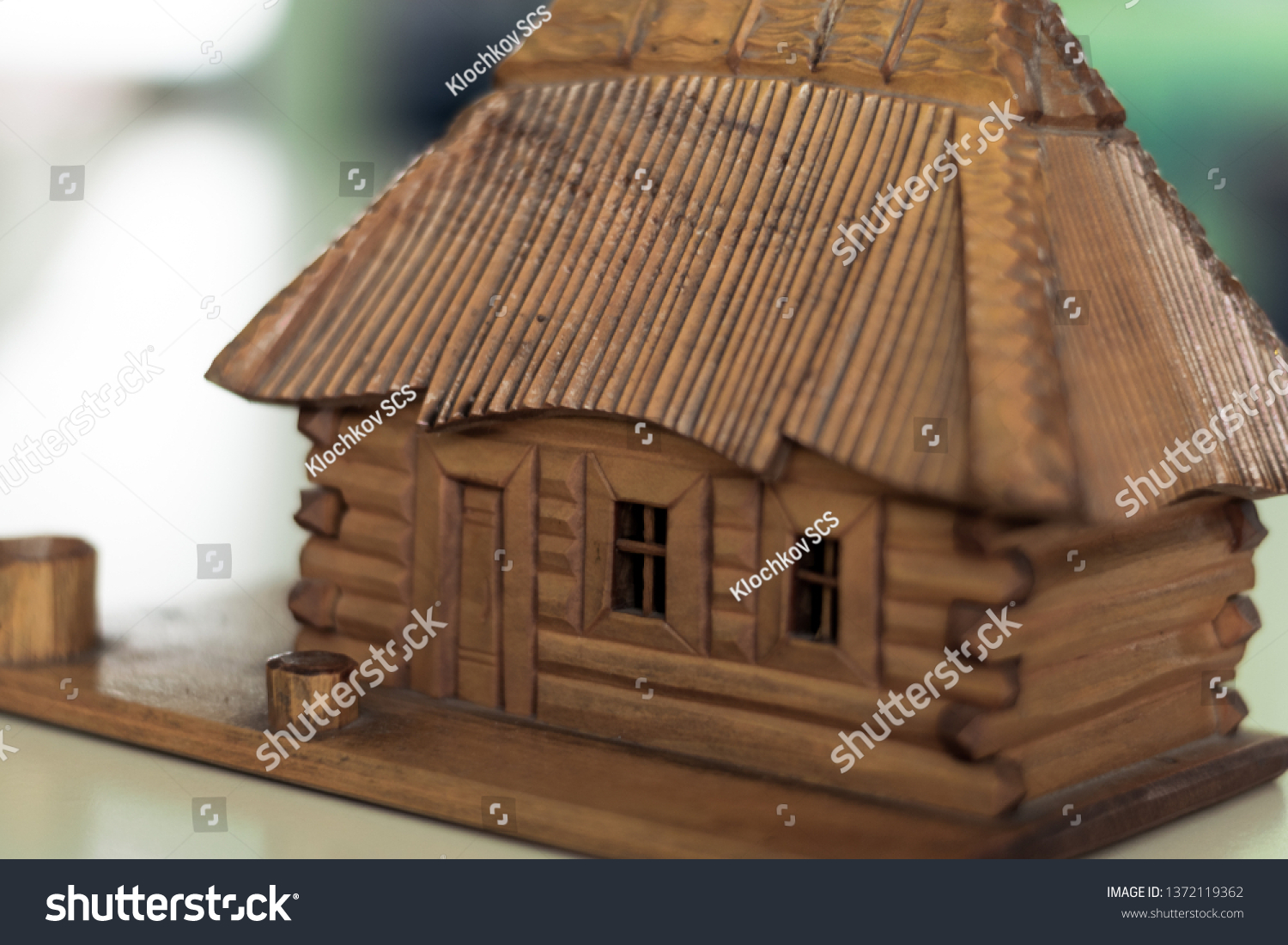 small wooden toy house