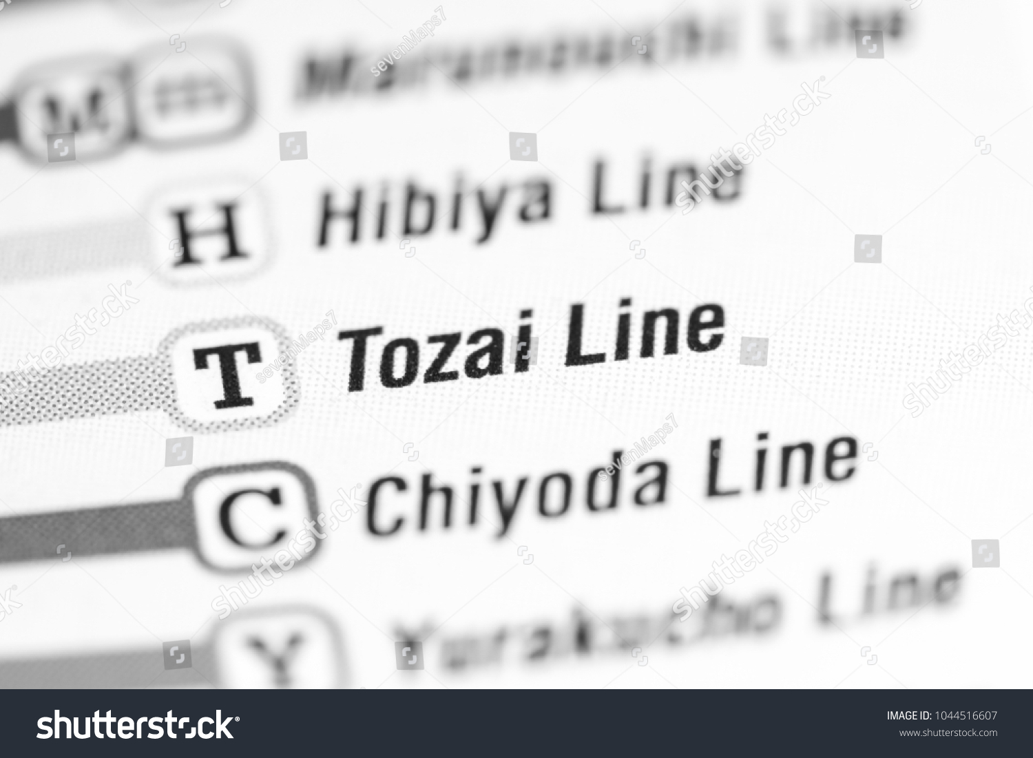 Tozai Line Tokyo Metro Map Stock Photo Edit Now