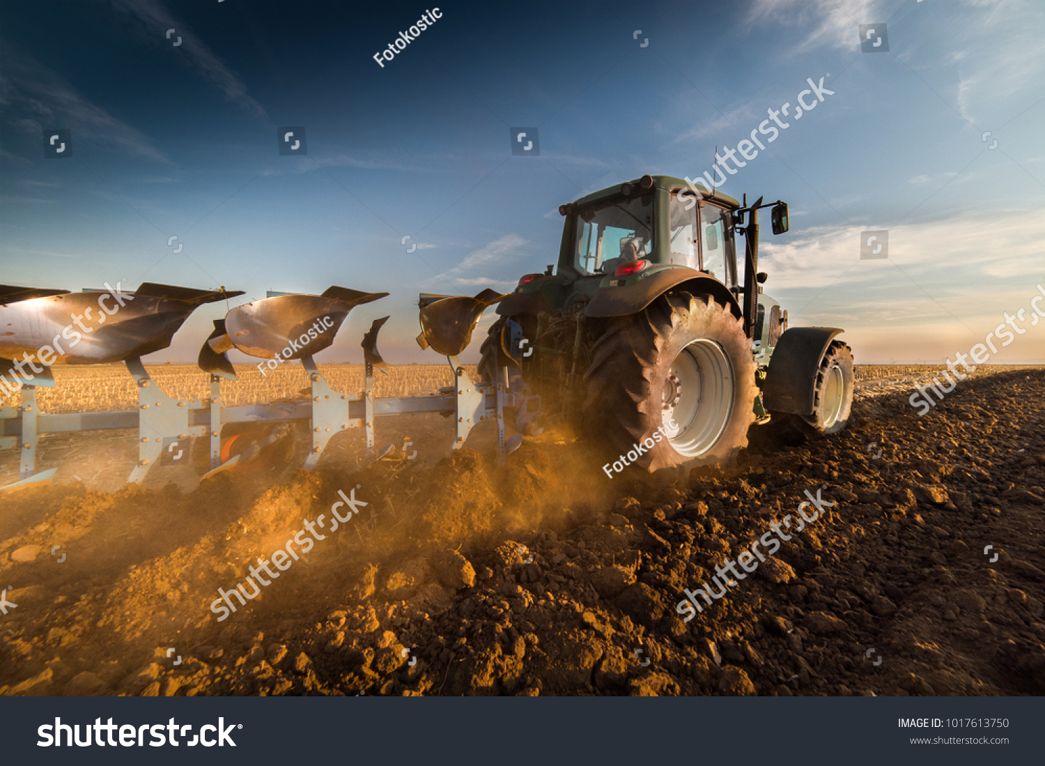 Tractor Plowing In Fields Images Stock Photos Vectors Shutterstock