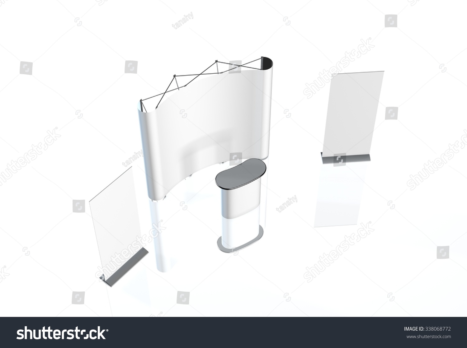 Trade Exhibition Stand Exhibition Round 3d Stock Illustration 338068772 ...