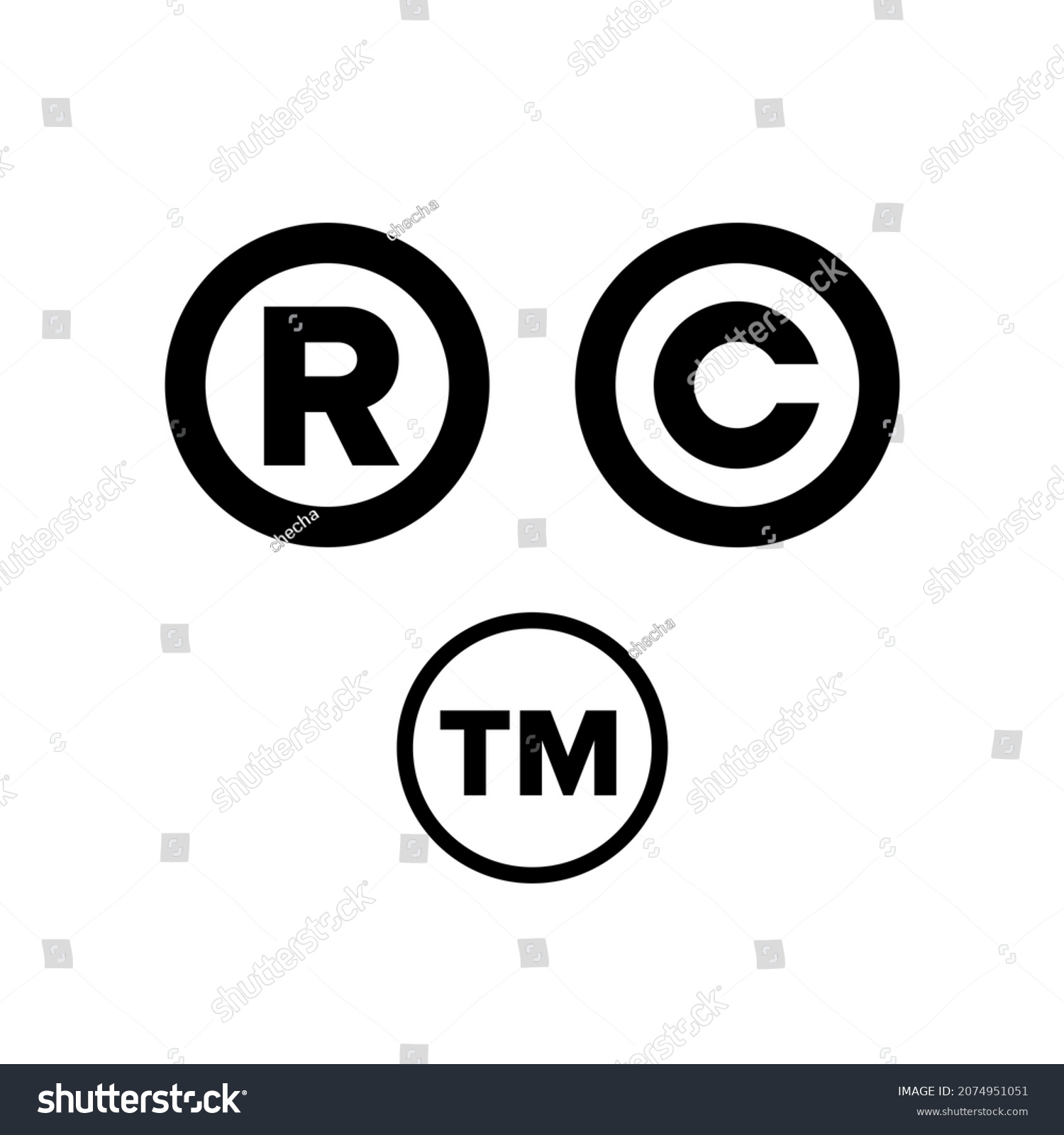 Trademark Symbols Set Trademark Legal Protection Stock Illustration ...