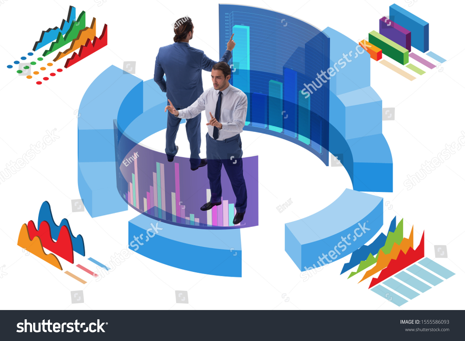 Trader Working Technical Visualization Environment Stock Photo ...