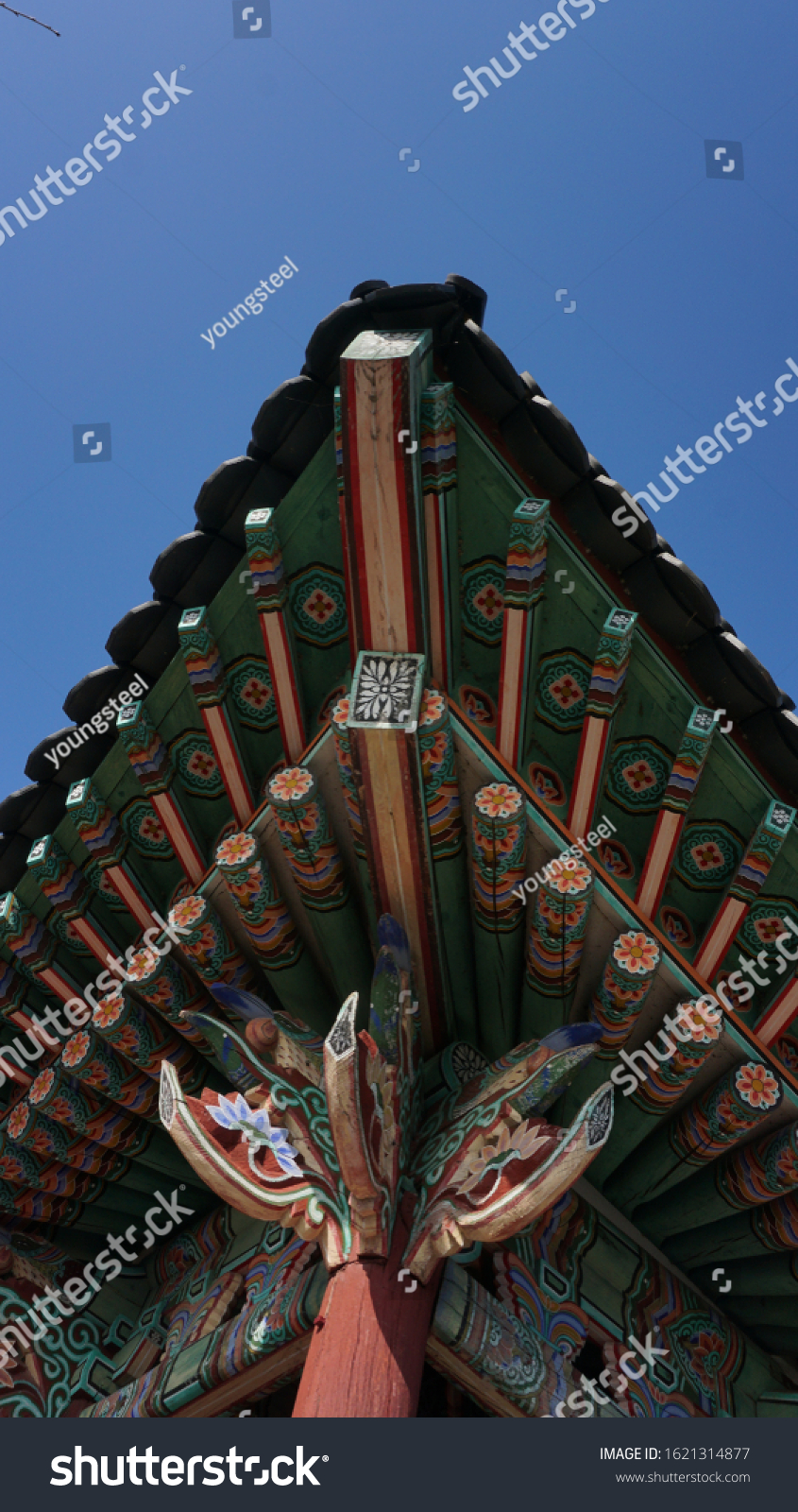 Traditinal Korean Architecture Design Color Stock Photo (Edit Now ...