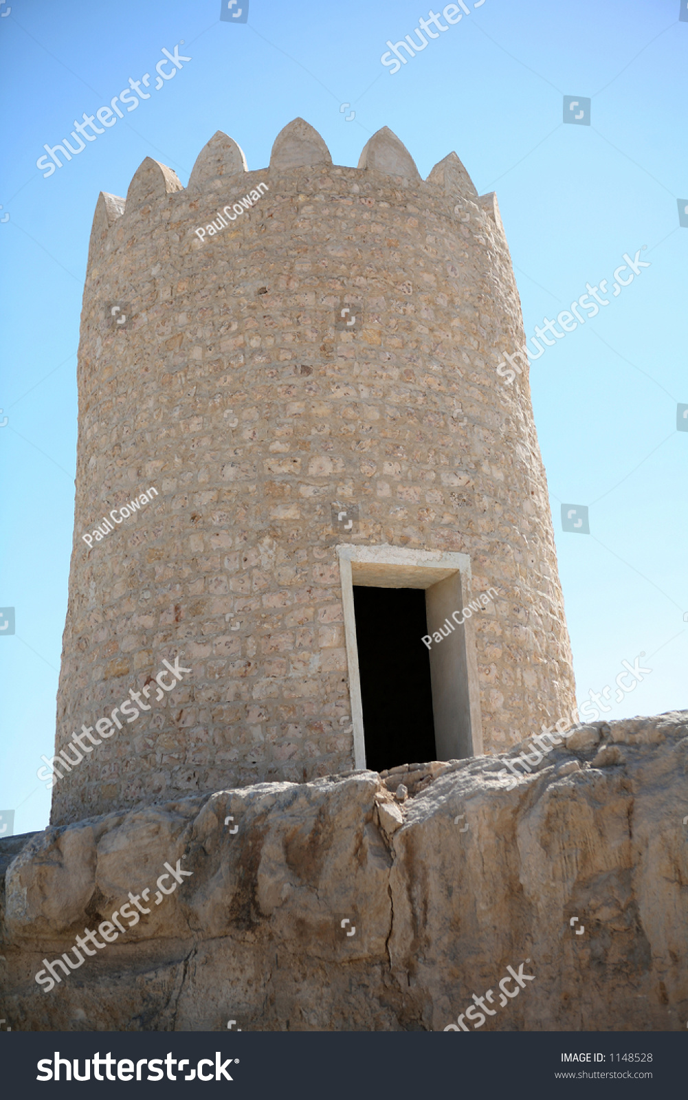 Traditional Arabian Watchtower In The Vicinity Of The Old Doha Fort, In ...