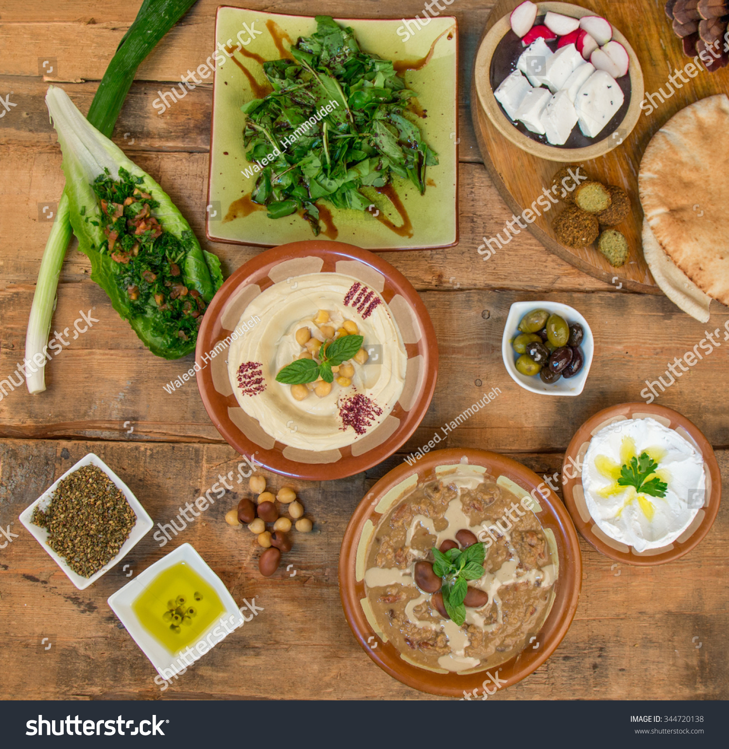 Traditional Arabic Breakfast Stock Photo (Edit Now) 344720138 ...