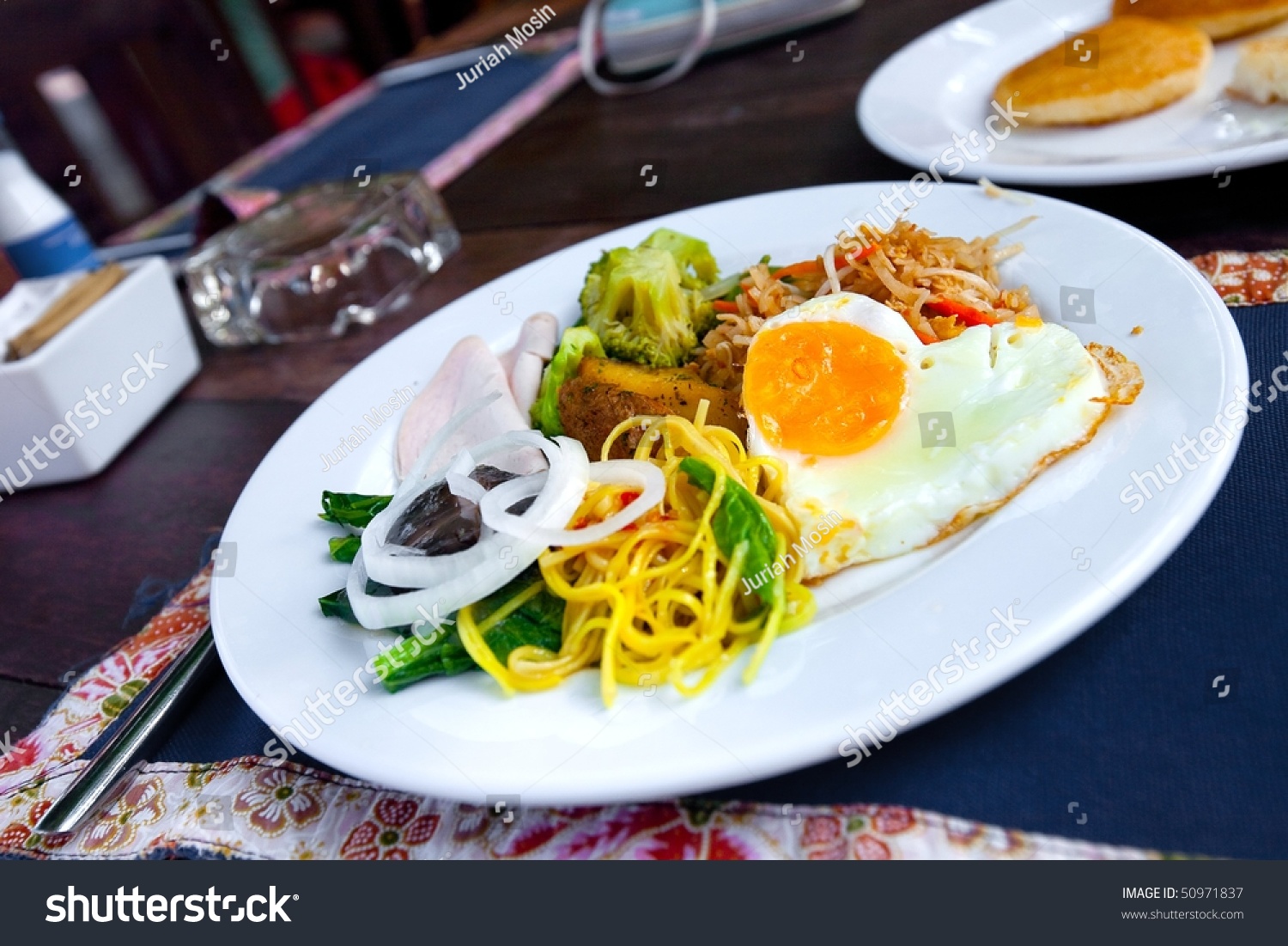 Traditional Asian Breakfast Restaurant By Seaside Stock Photo (Edit Now ...