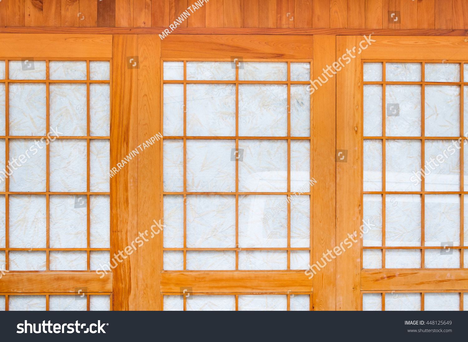 Traditional Door Paper Japan Styletexture Japanese Stockfoto