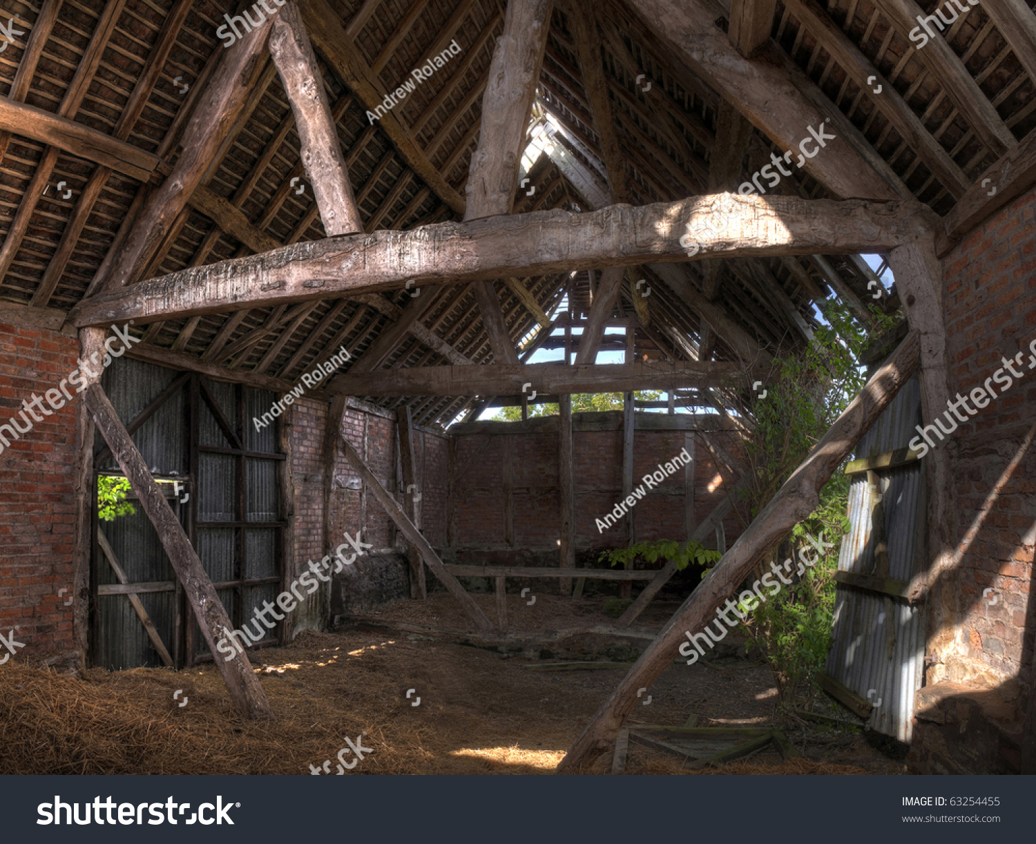 Traditional English Hay Barn Interior Stock Photo 63254455 - Shutterstock