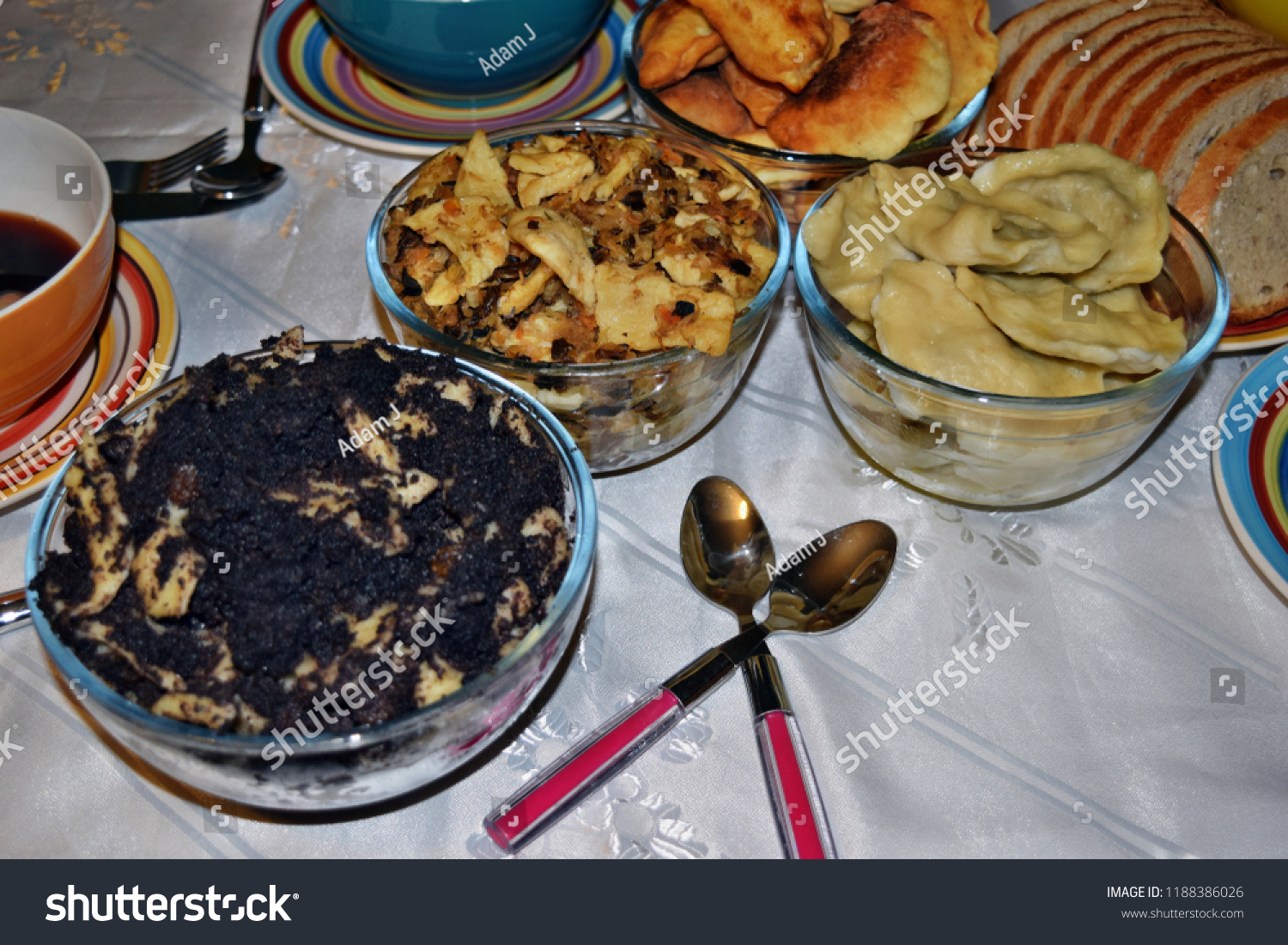 Traditional Homemade Polish Christmas Wafer Noodles Stock Image