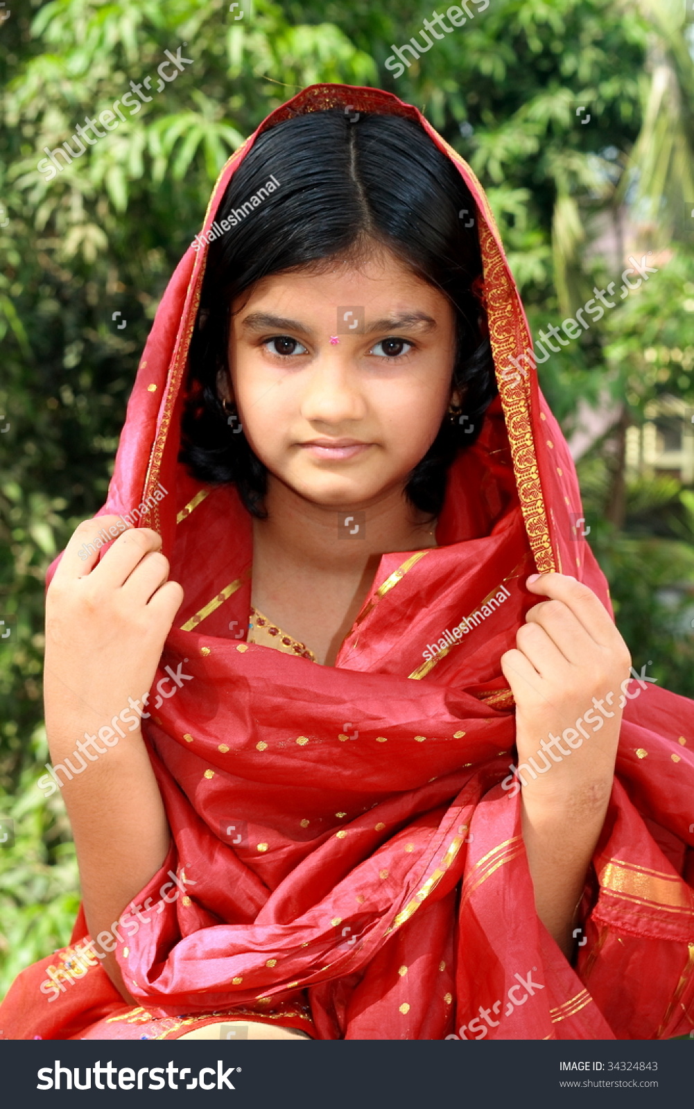 Traditional Indian Girl Stock Photo 34324843 : Shutterstock