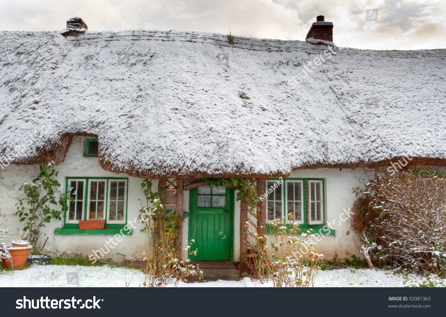 Traditional Irish Cottage Winter Time Adare Stock Photo Edit Now