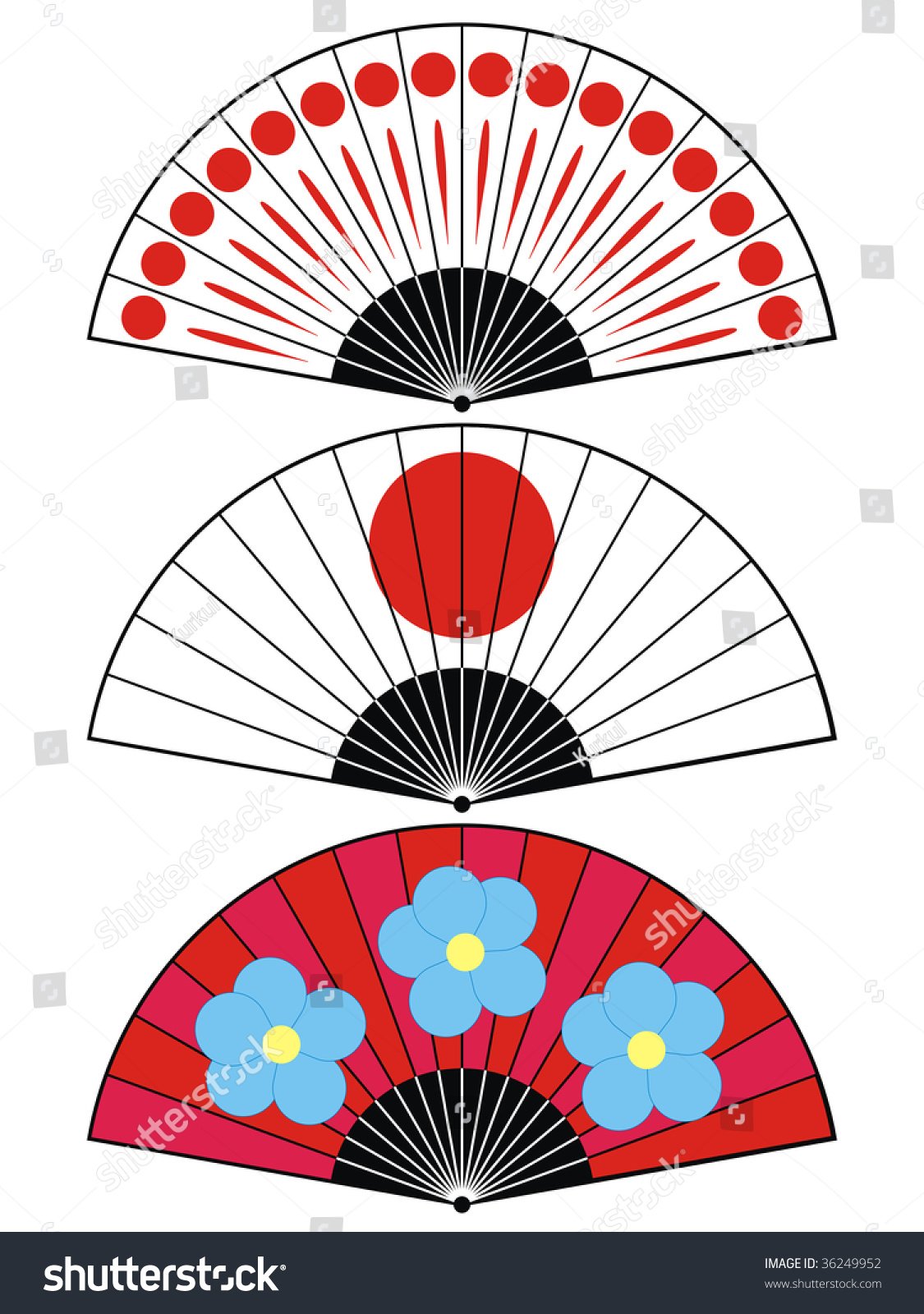 Traditional Japan Fan Illustration Stock Illustration 36249952