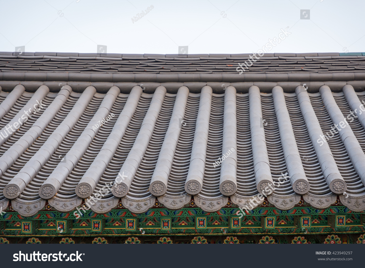  Traditional Korean Decor Roof Village House Stock Photo 