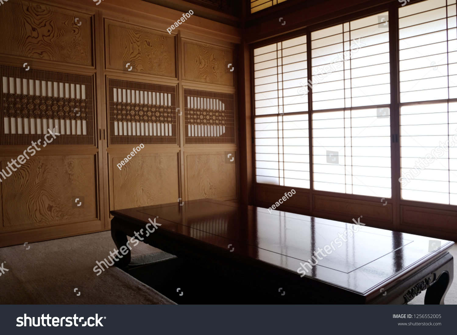 Traditional Living Room Japan Washi Paper Stock Photo Edit