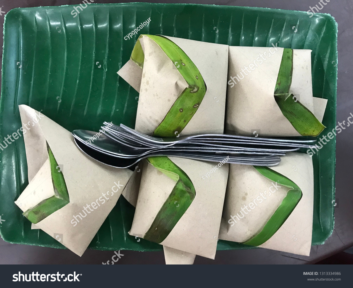 Traditional Nasi Lemak Packaging Stock Photo Edit Now 1313334986