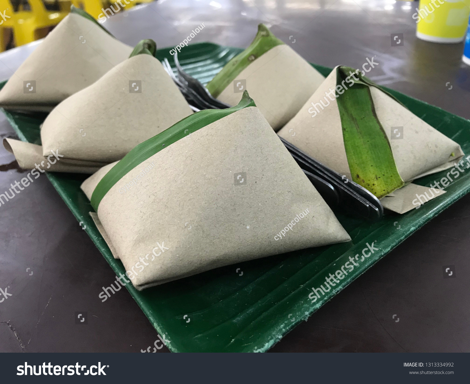 Traditional Nasi Lemak Packaging Stock Photo Edit Now 1313334992