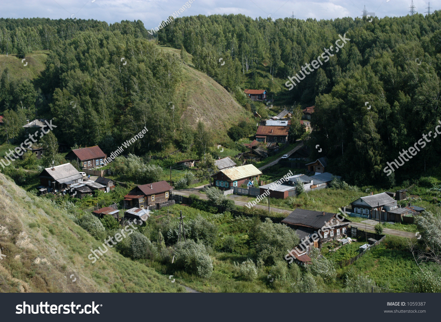 Traditional Russian Wooden Houses In Tobolsk In Siberia, Russia Stock ...