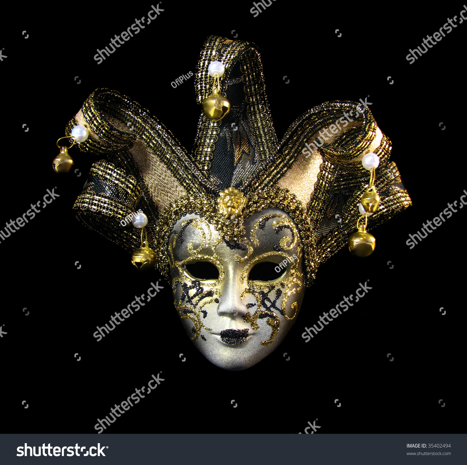 Traditional Venetian Mask Golden Decoration Stock Photo Edit Now