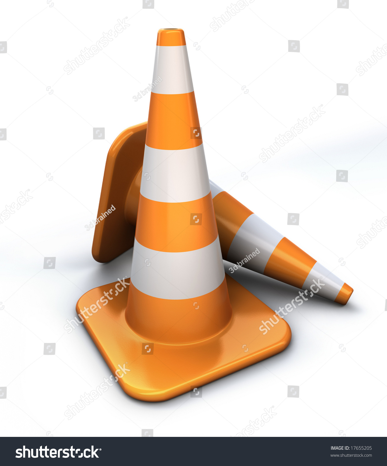 Traffic Cones Stock Photo 17655205 : Shutterstock